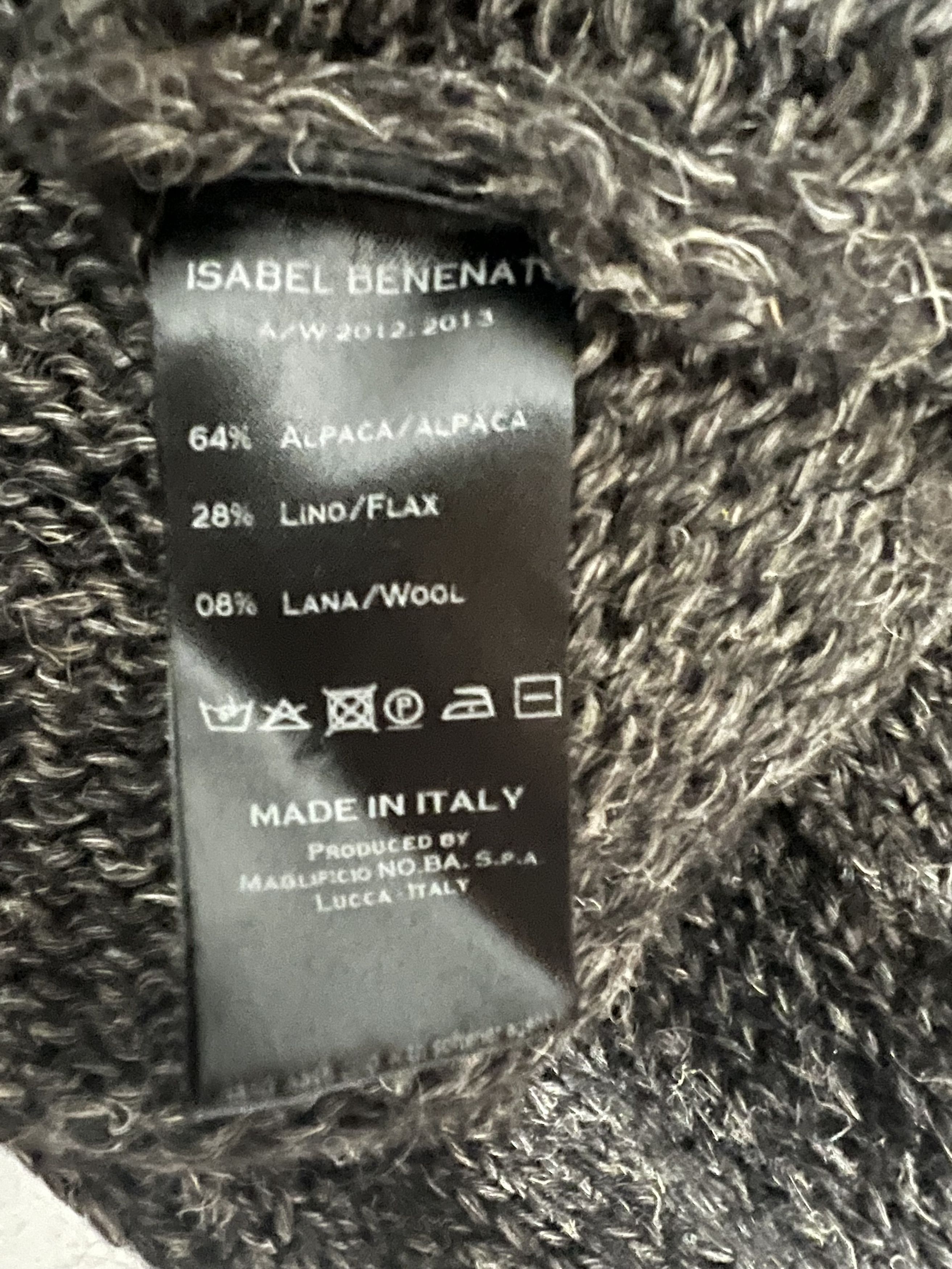 Isabel Benenato Alpaca Sweater + Collar Scarf Size US L / EU 52-54 / 3 - 12 Thumbnail