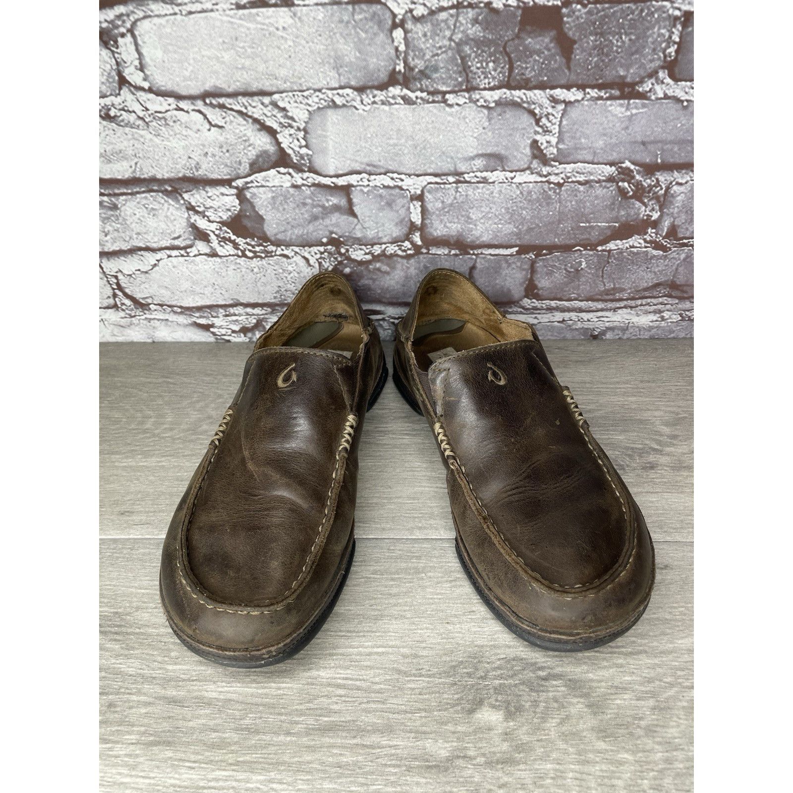 Olukai OluKai Moloa Brown Leather Slip On Beach Loafers Casual Shoe Size US 8 / EU 41 - 15 Thumbnail