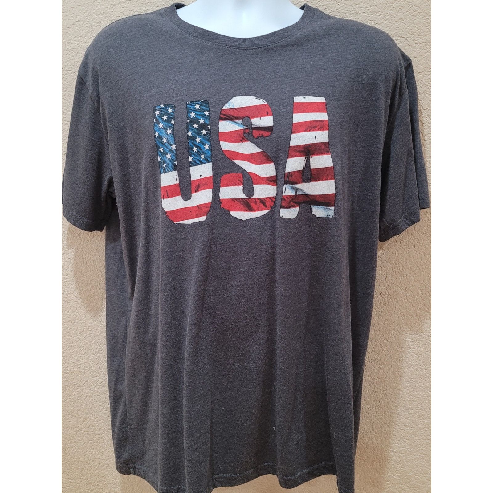 Other Galt Gray Blue USA Red White Blue Graphic Print Men's Shirt Size US L / EU 52-54 / 3 - 1 Thumbnail
