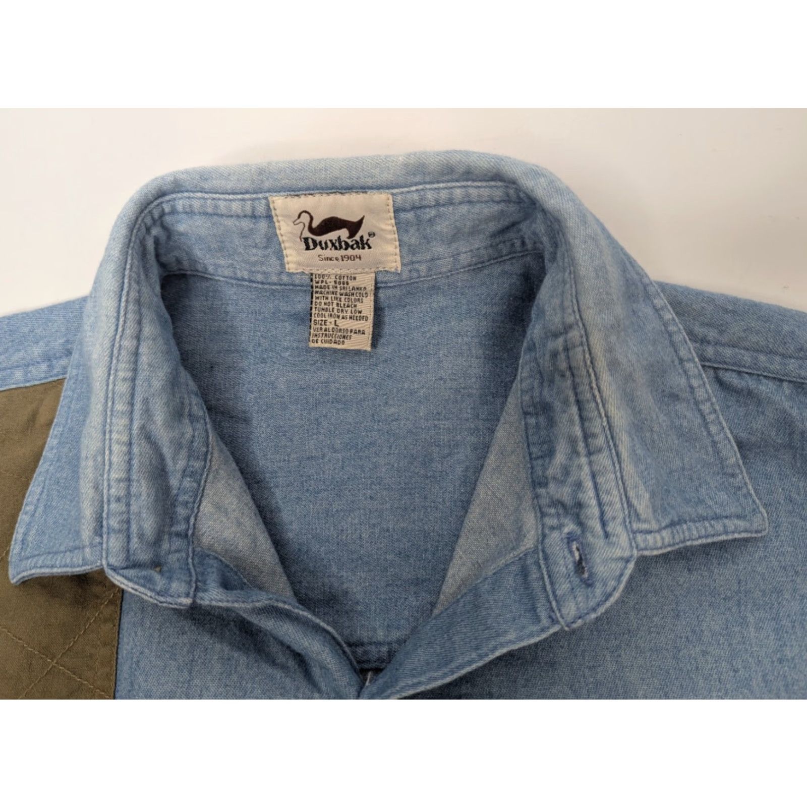 Vintage Duxbak Chambray Shooting Shirt Mens Size L Blue Cotton Hunting Outdoors Button-Up Long Sleeve Size US L / EU 52-54 / 3 - 7 Thumbnail