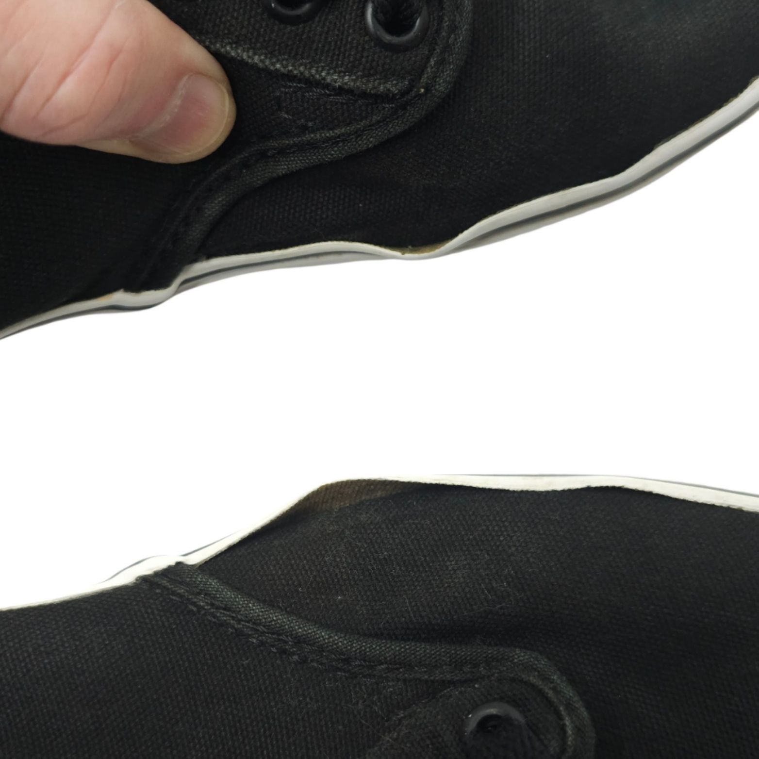 Vans Vans Off The Wall Sneaker Mens 9.5 READ Black Canvas Lace Up Size US 9.5 / EU 42-43 - 6 Thumbnail