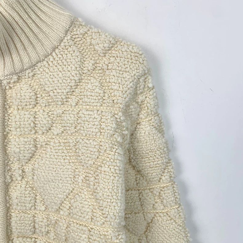 Dior Dior Beige plaid wool stand-up collar zipper long-sleeved Size XS / US 0-2 / IT 36-38 - 3 Thumbnail