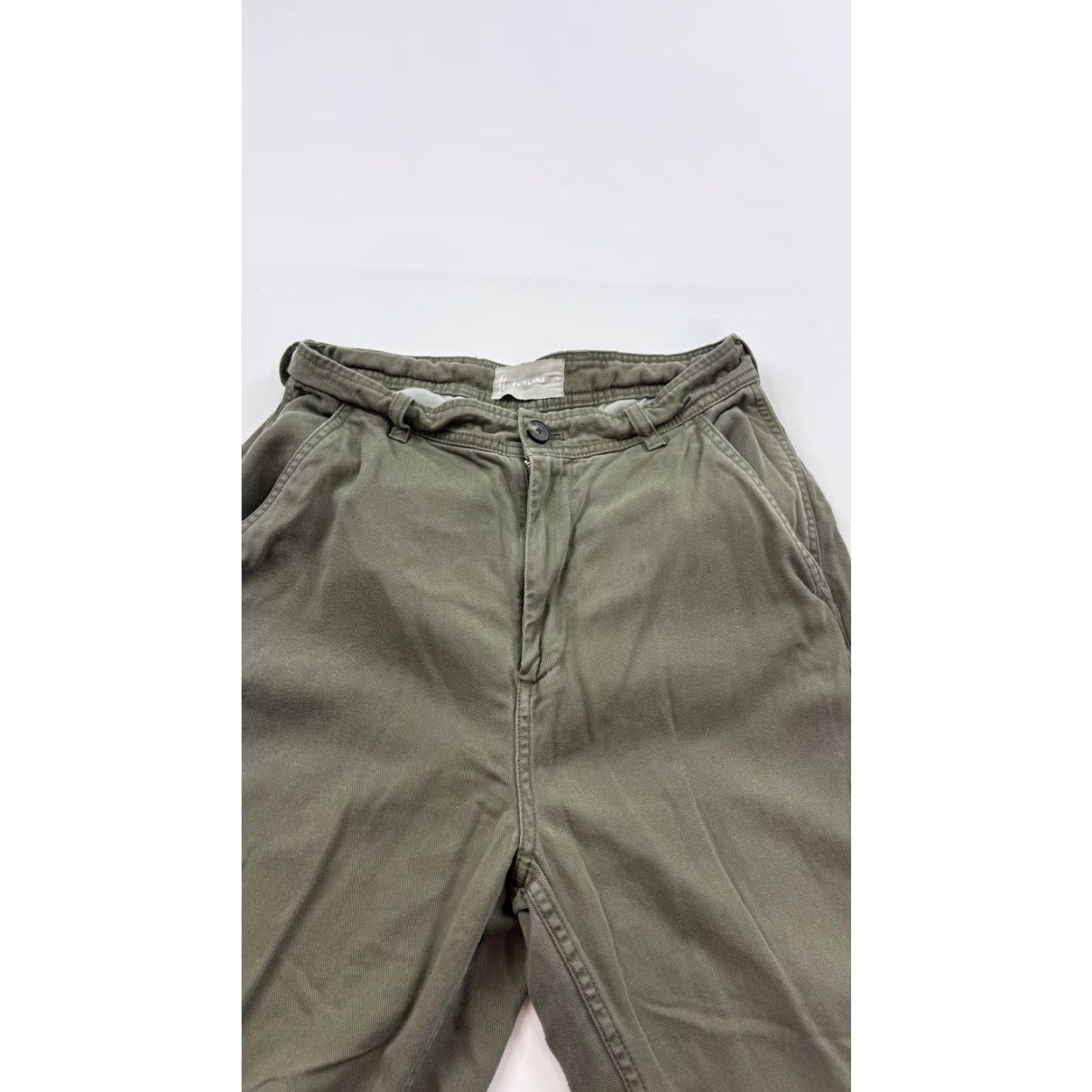 Everlane Everlane Pants Womens 2 Olive Green Tencel Lyocell Utility Soft Tapered Workwear Size 26" / US 2 / IT 38 - 2 Thumbnail