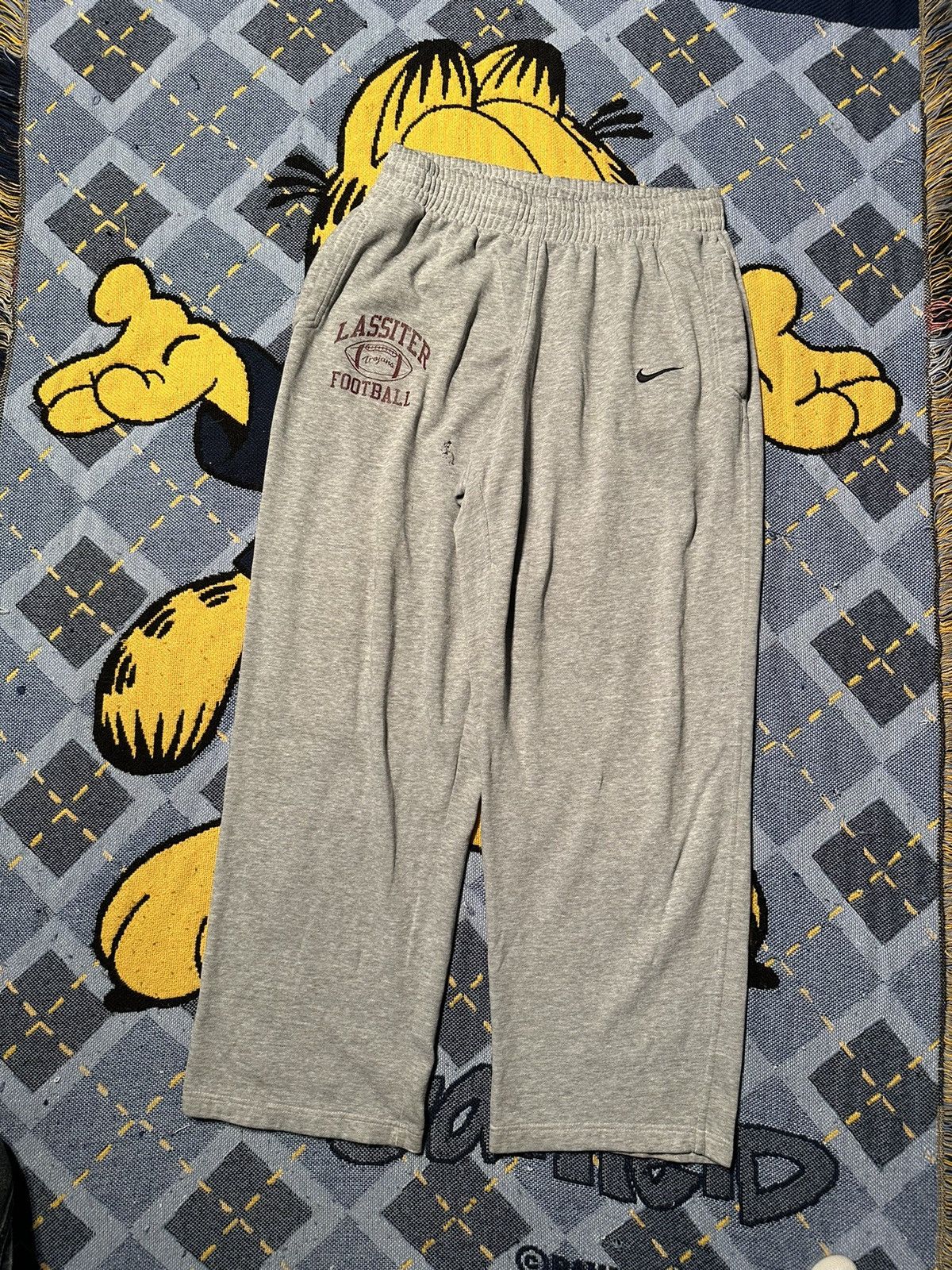 Nike Vintage Essential Y2K Nike Grey Wide Leg Baggy Sweat Pants Grailed