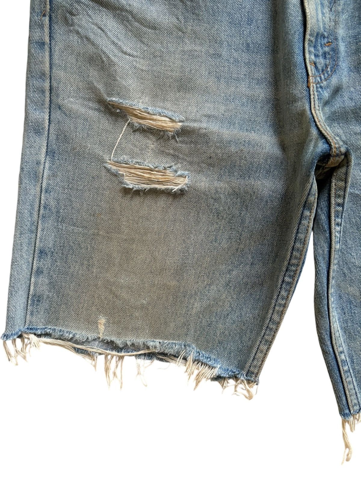 Levi's Vintage 90s Levis 517 Mud Wash Distressed Jean Shorts Jorts Size US 33 - 8 Thumbnail