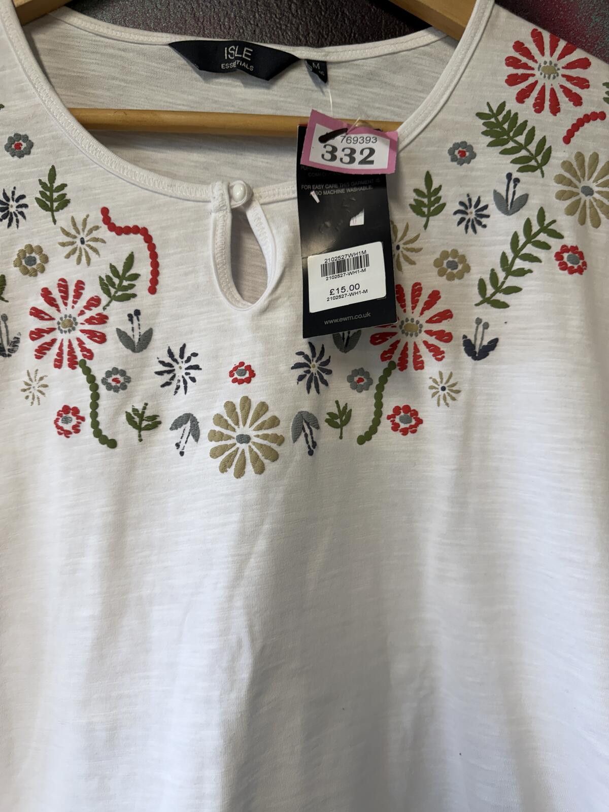 Other White floral embroidered top in size M Size M / US 6-8 / IT 42-44 - 2 Thumbnail
