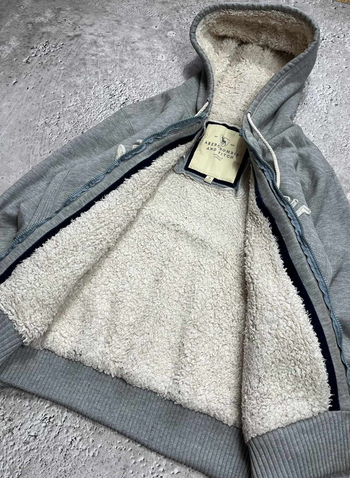 Abercrombie & Fitch Abercrombie Fitch Sherpa Lined Zip Hoodie Gray Size M Jacket Size US M / EU 48-50 / 2 - 7 Thumbnail