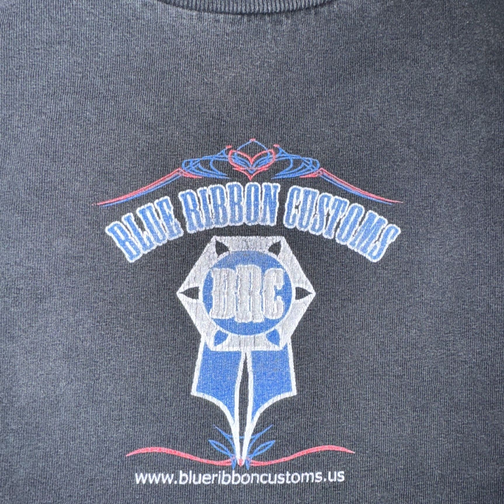 AAA VINTAGE Triple A Motorcycle T-Shirt L Black Men's Shirt 21x27 Large faded Blue Ribbon Customs Size US L / EU 52-54 / 3 - 3 Thumbnail