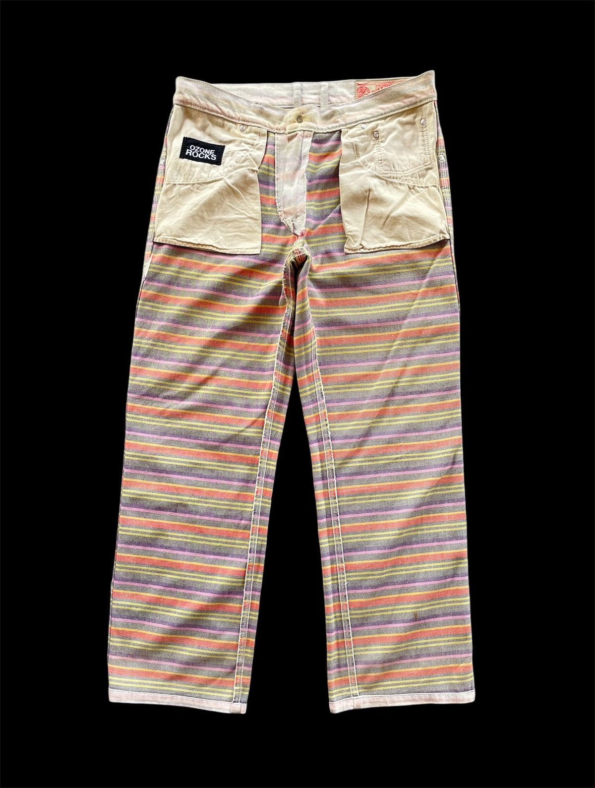 Japanese Brand × Vintage OZONE ROCKS CARPENTER RAINBOW JEANS Size US 34 / EU 50 - 2 Thumbnail