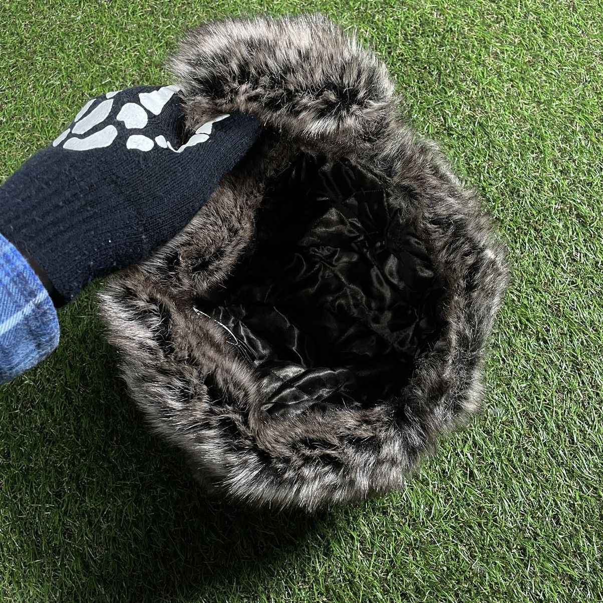 Vintage Vintage 90s Mohair Fuzzy Beanie Goth Alt Furry Black Logo OS Size ONE SIZE - 4 Thumbnail