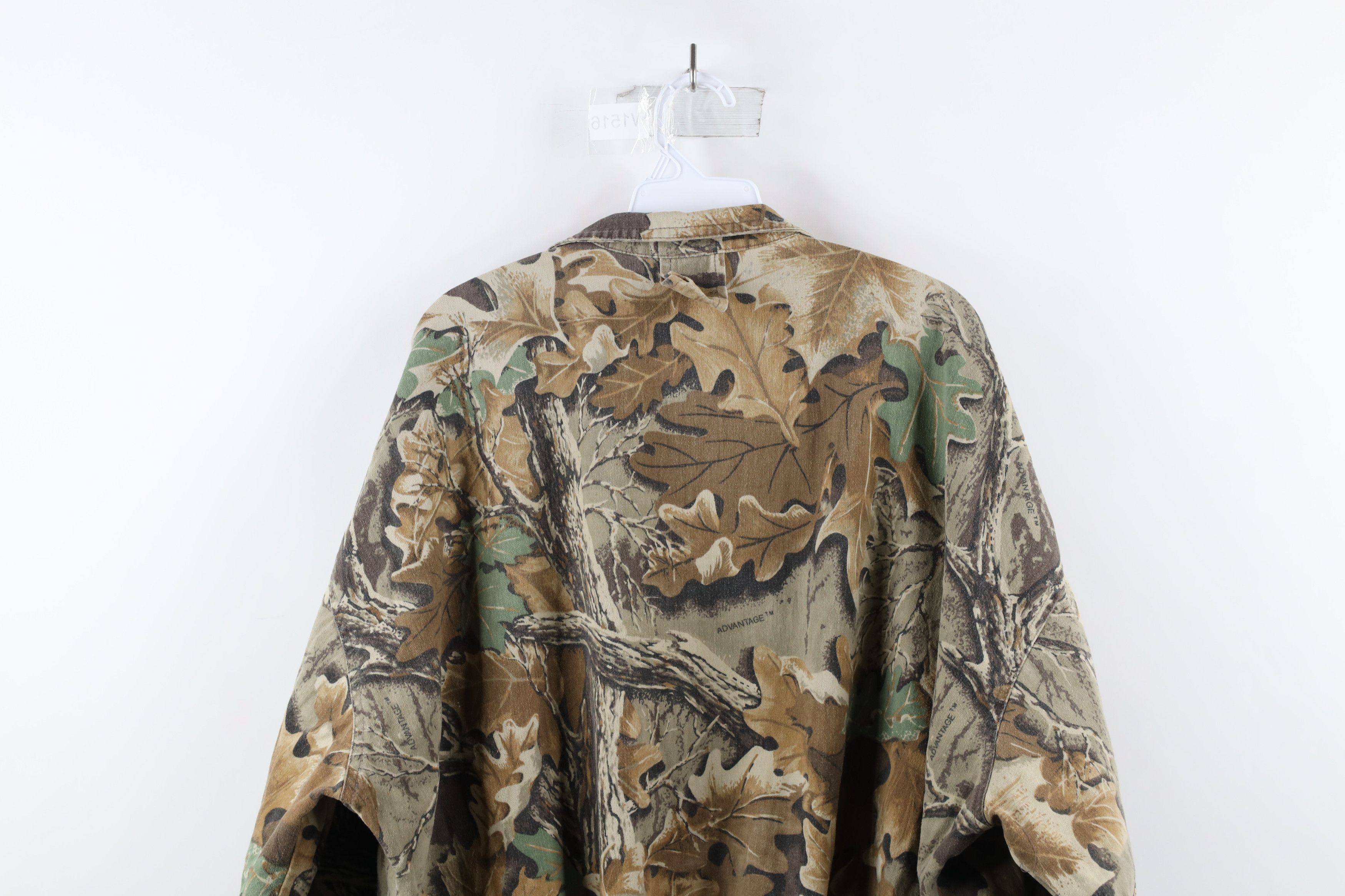 Vintage 90s Cabelas Camouflage Full Zip Bomber Jacket USA
