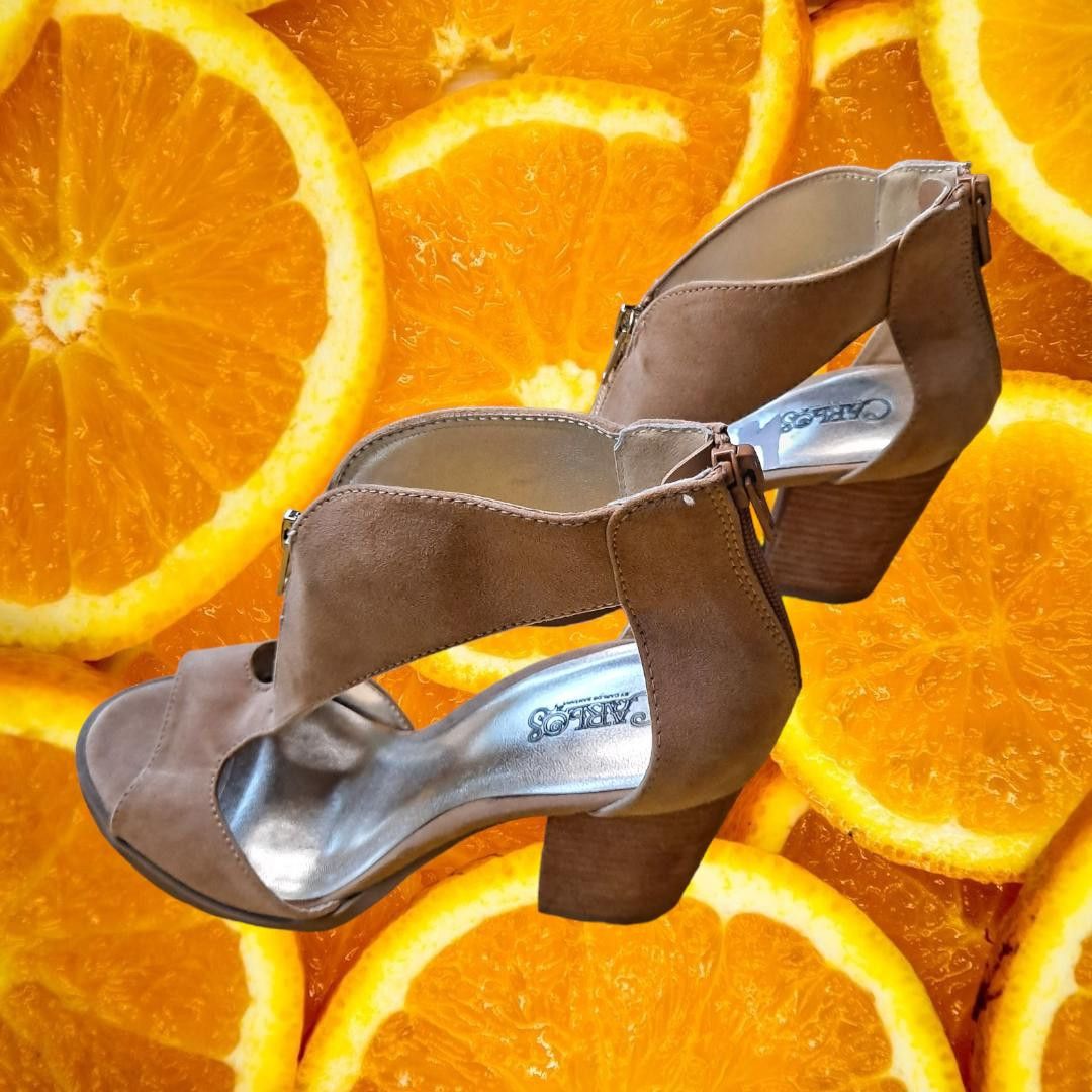 Other Carlos Tan Chunky Heel with Ankle Straps and Front and Back Size US 6.5 / IT 36.5 - 5 Thumbnail