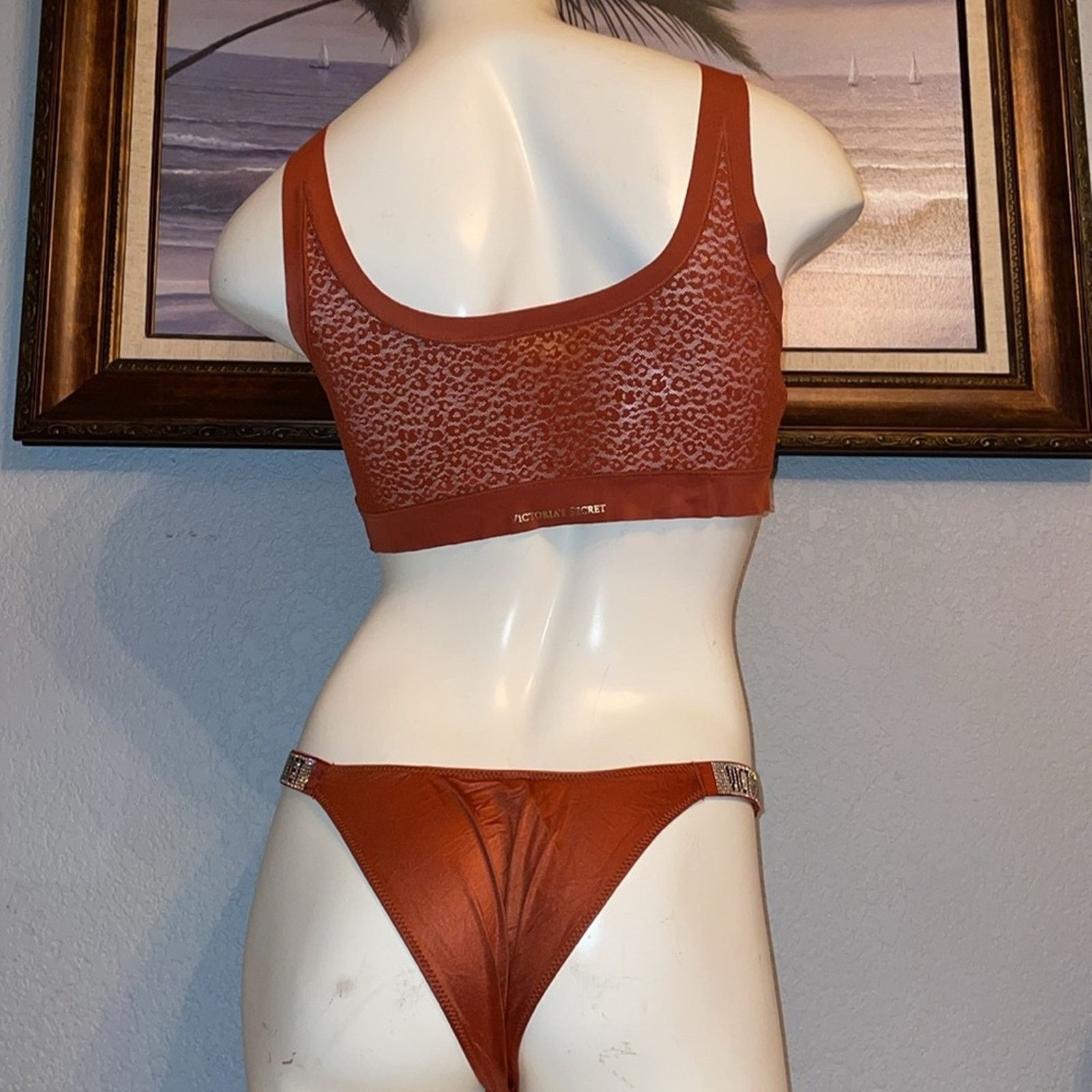 Victoria's Secret VS VERY SEXY Shine Strap Brazilian Panty Satin Bling Size ONE SIZE - 12 Thumbnail