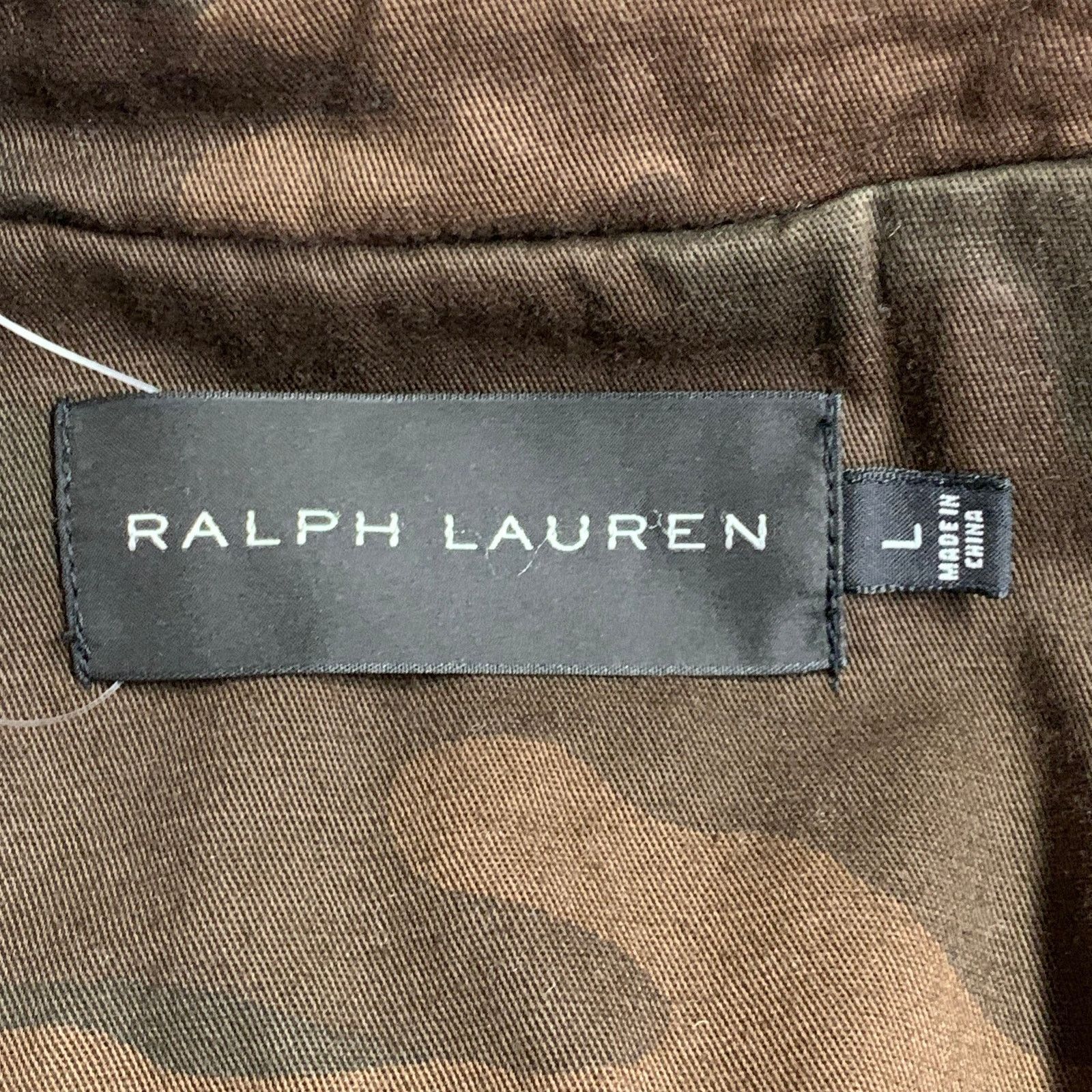 Ralph Lauren RALPH LAUREN BLACK LABEL Brown Black Cotton Utility Jacket Size US L / EU 52-54 / 3 - 5 Thumbnail