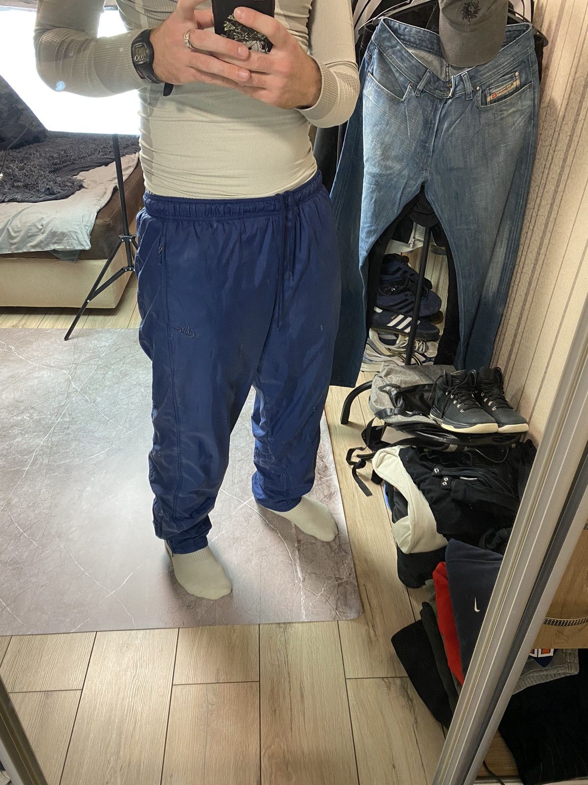 Nike × Vintage Vintage 90s Nike Pants Size L Size US 34 / EU 50 - 2 Thumbnail