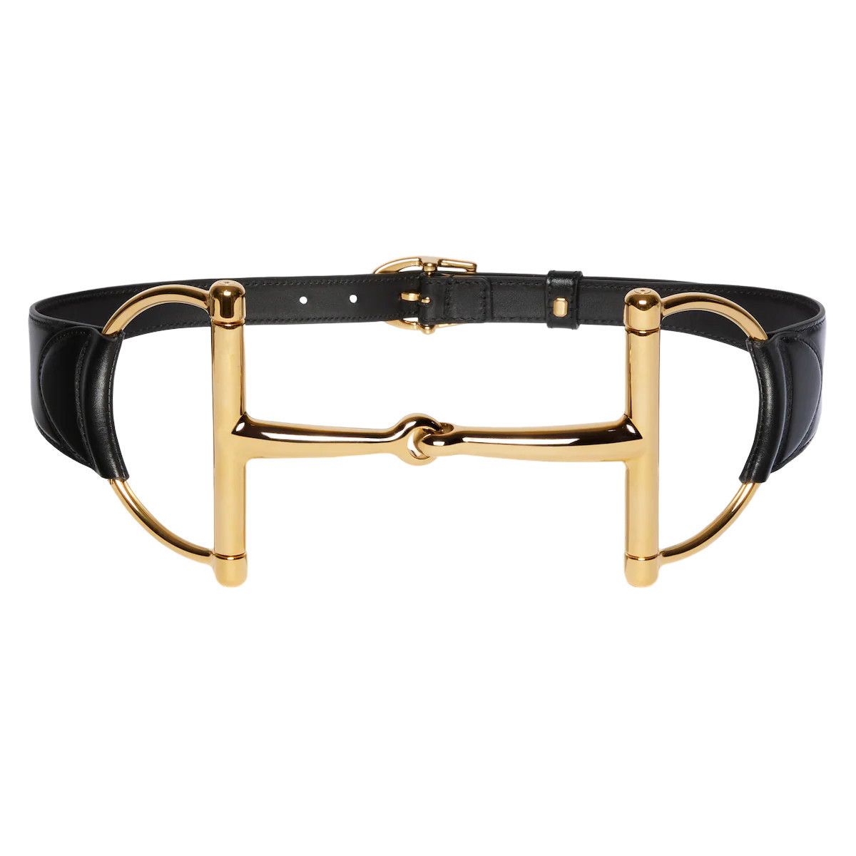 Gucci × Tom Ford FW 1995 Oversized Horsebit Black Patent Belt