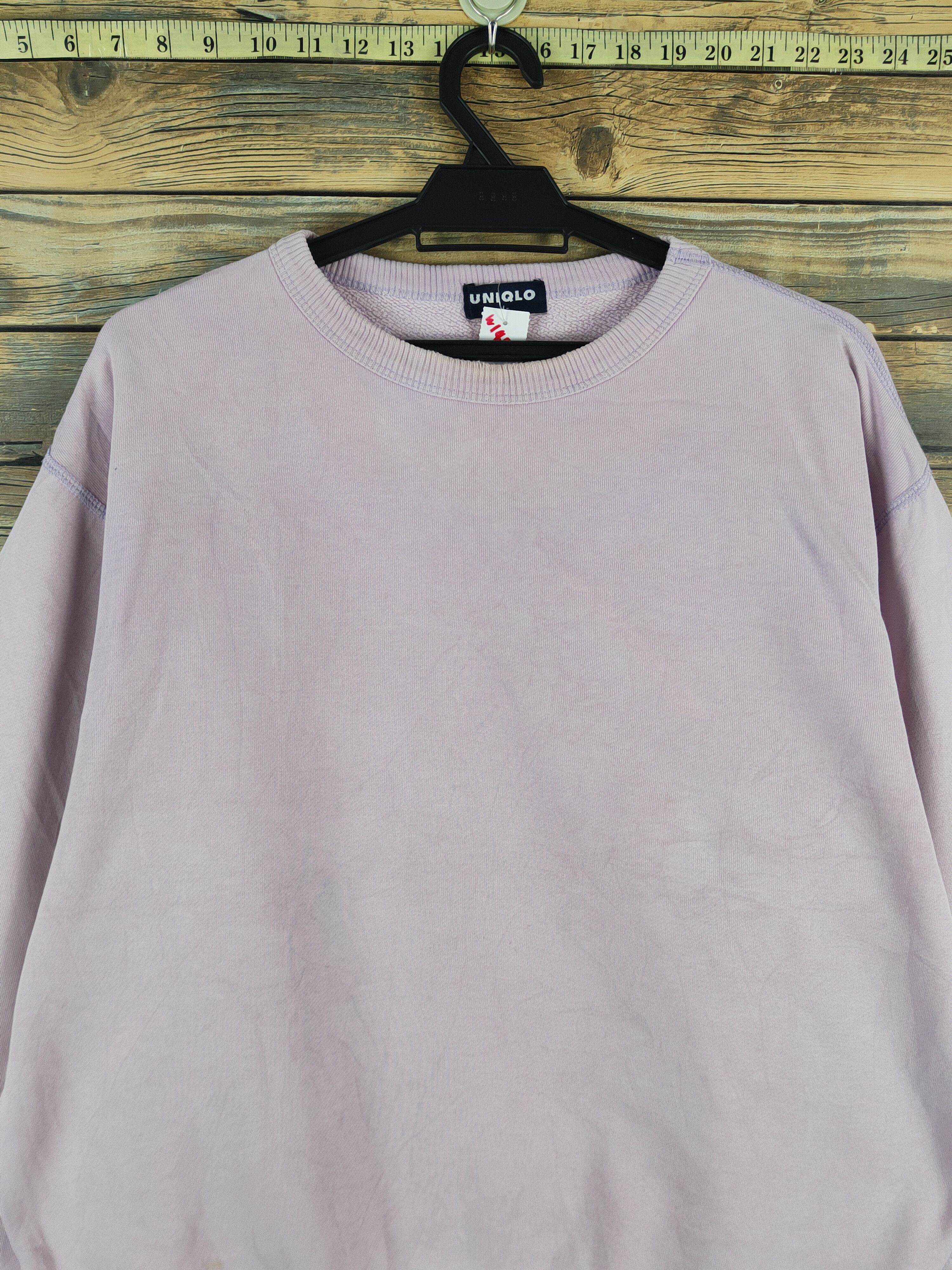 Japanese Brand Uniqlo vintage Light Purple Sweatshirts #W1456 Size US M / EU 48-50 / 2 - 2 Thumbnail