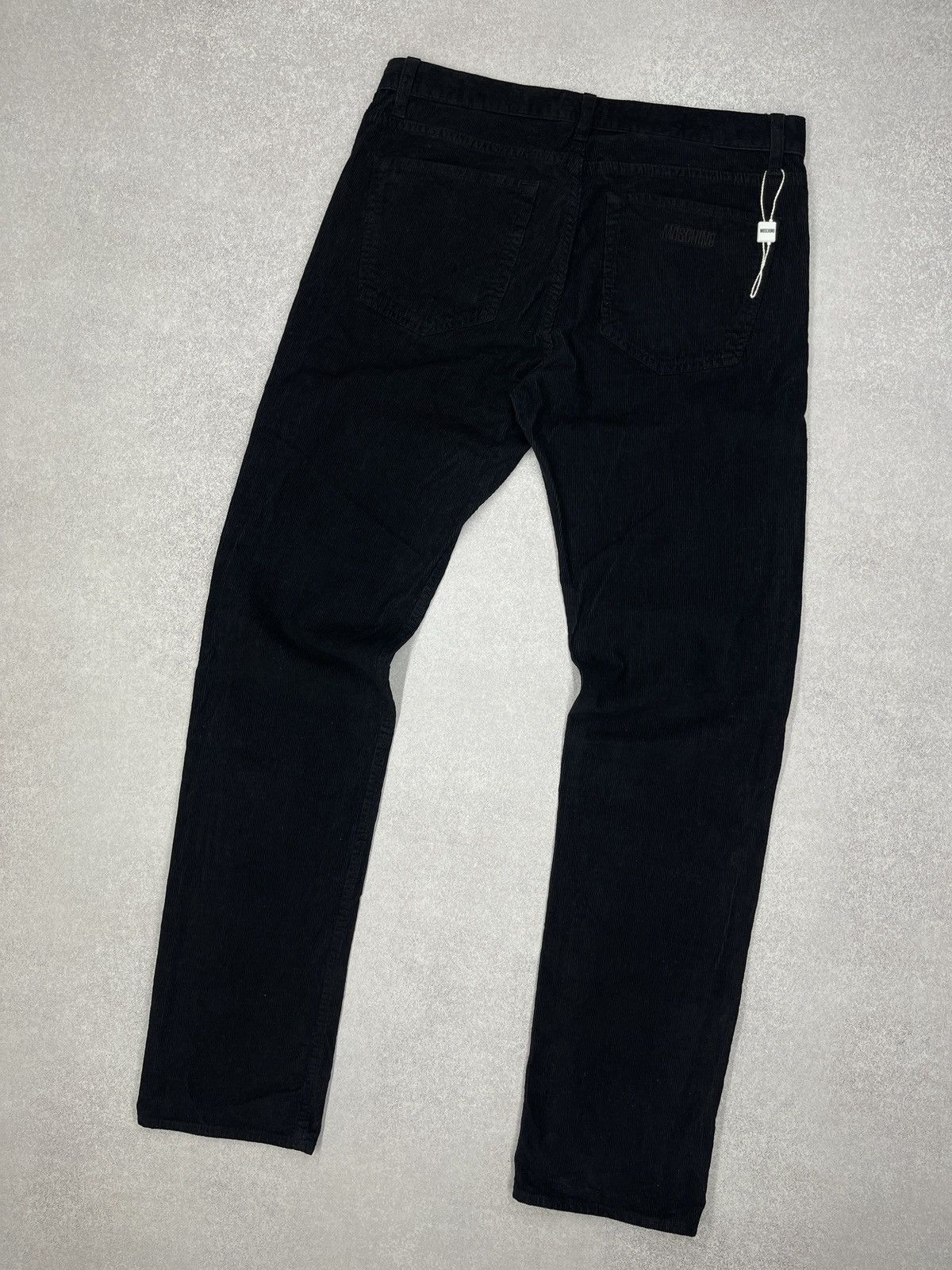 Moschino Mens Moschino Corduroy Pants Black Designer Size US 30 / EU 46 - 1 Thumbnail