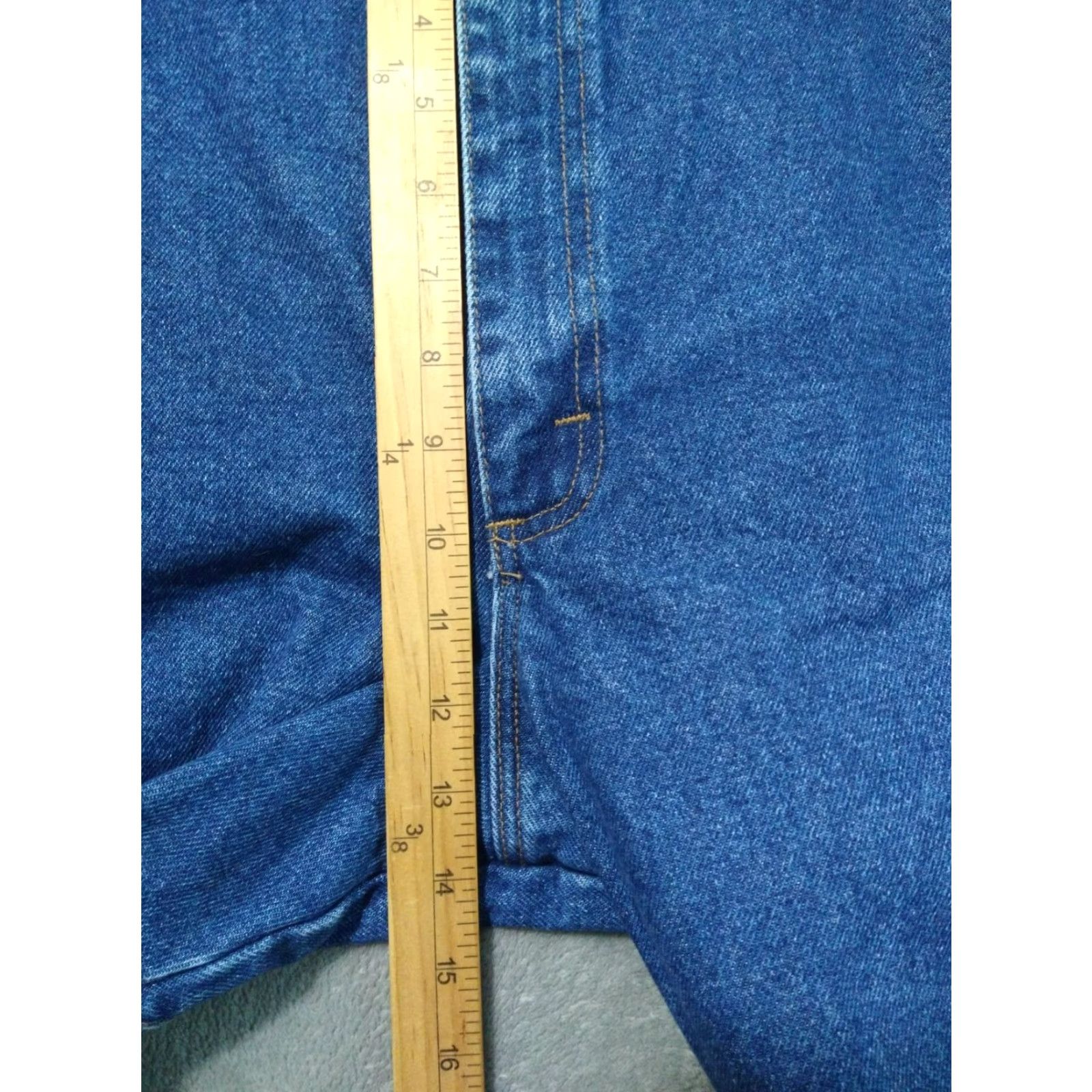 Wrangler VINTAGE Wrangler Jeans Men 44x30 Blue Denim Riggs Workwear Flame Resistant Cat2 Lot of 2 Size US 44 / EU 60 - 4 Thumbnail