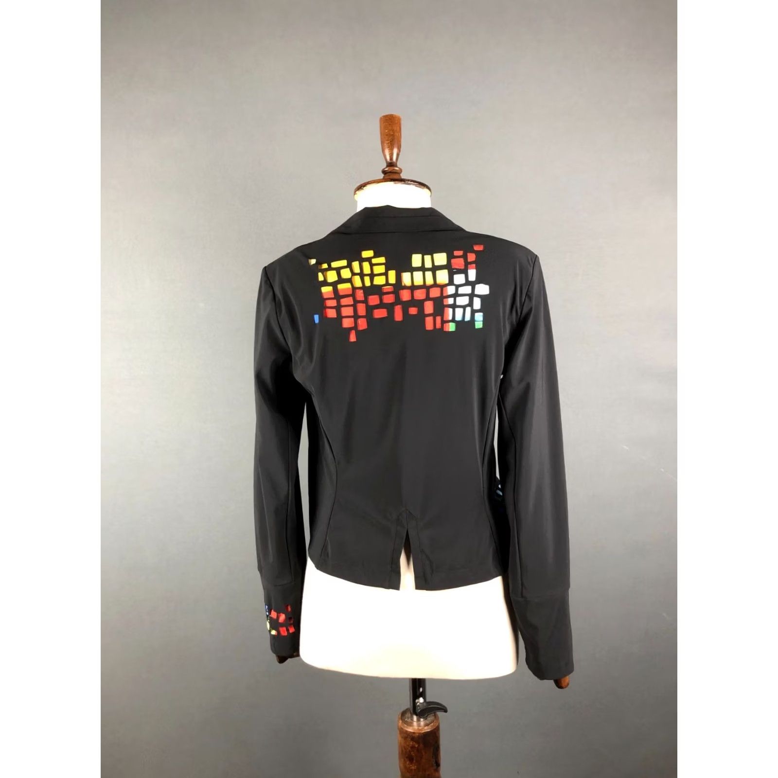 Vintage Aventures Des Toiles Womens Jacket - Black Polyamide Single-Breasted - 38" Size Size XS / US 0-2 / IT 36-38 - 3 Thumbnail