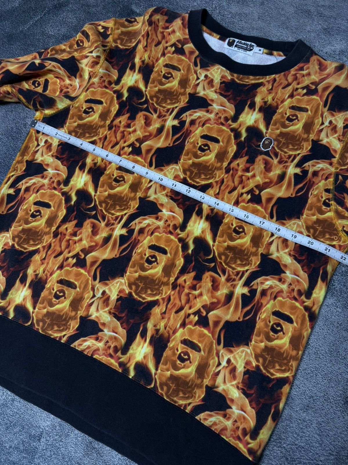 Bape Bape Flame AOP Sweat Shirt Size US M / EU 48-50 / 2 - 12 Thumbnail