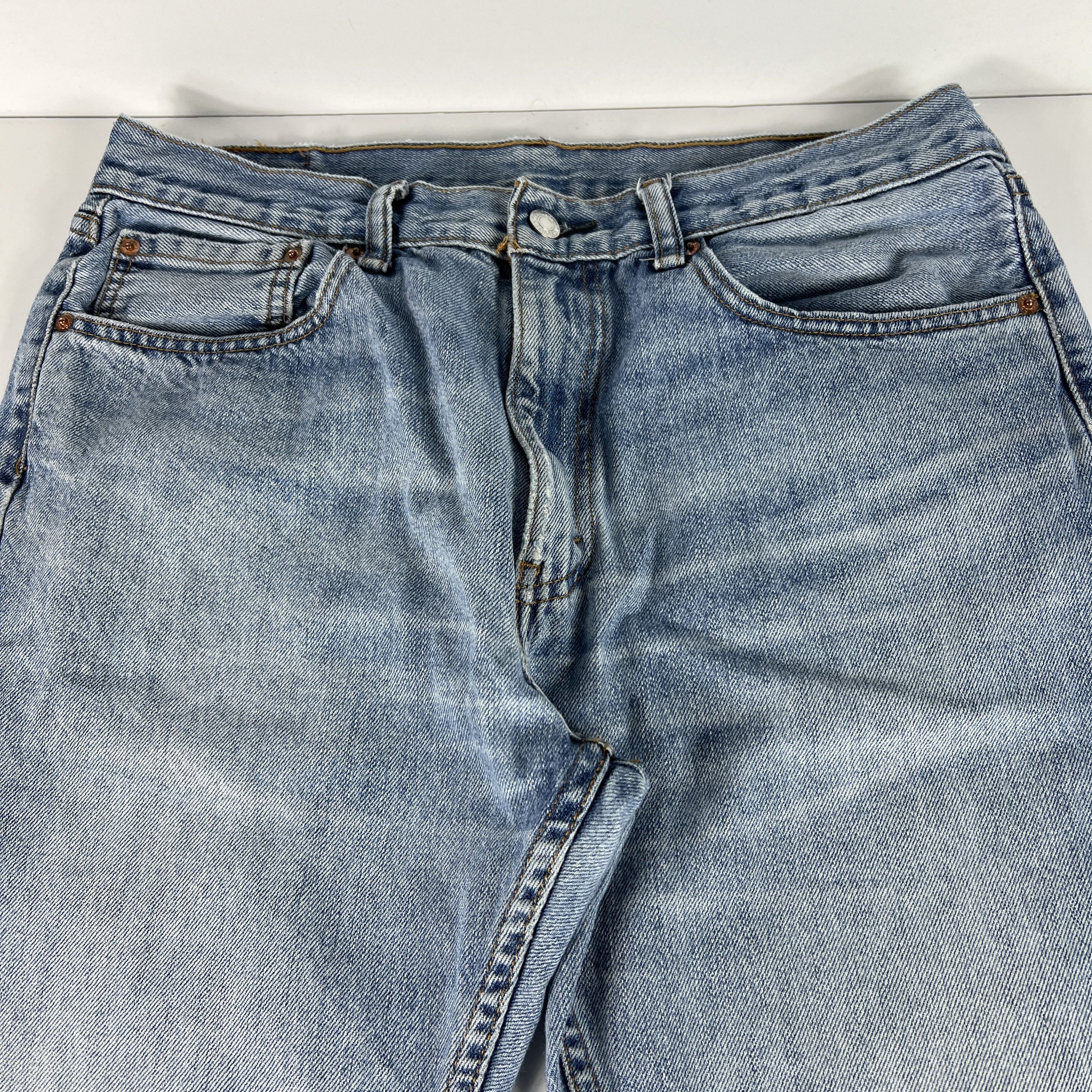 Levi's Levi's Jeans 505 Straight Blue Faded Whiskers Cotton Denim Size US 34 / EU 50 - 3 Thumbnail