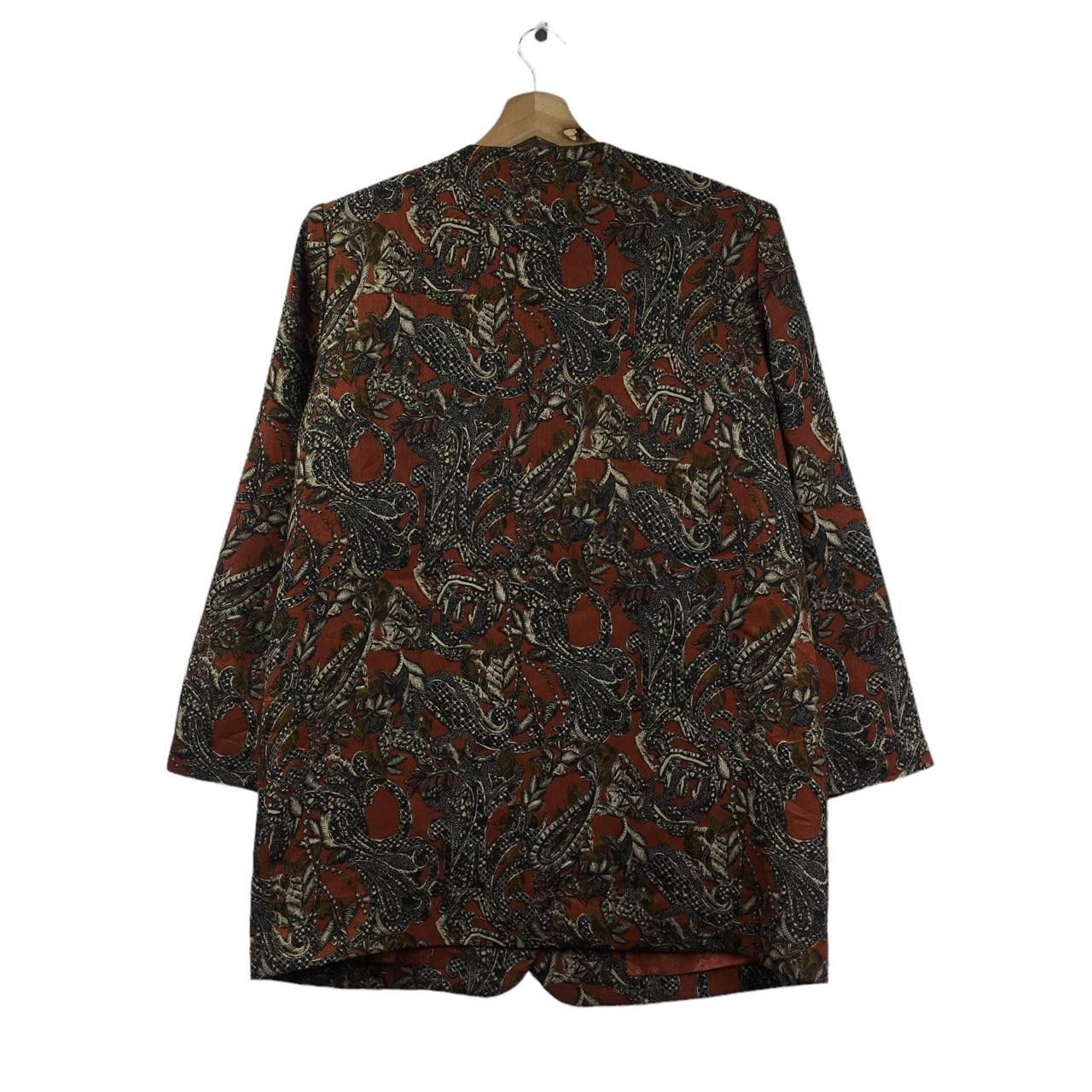 Futura Vtg FUTABA PRET A PORTER Japan Designer Paisley Coat Blouse Size M / US 6-8 / IT 42-44 - 4 Thumbnail