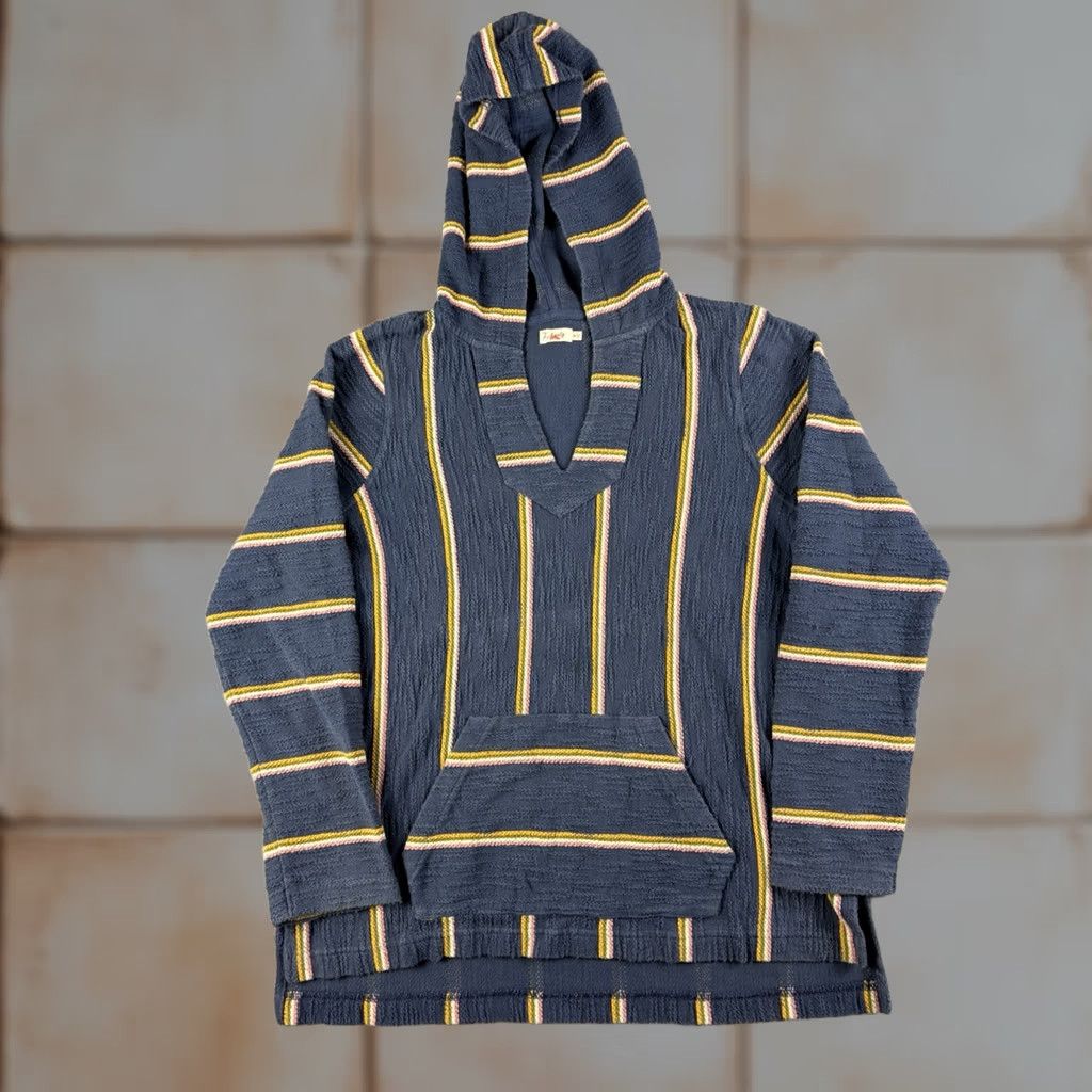 Faherty Faherty Hoodie Pullover Women M Multicolor Stripe Knit Cotton Hooded Beach V-Neck Size M / US 6-8 / IT 42-44 - 1 Thumbnail