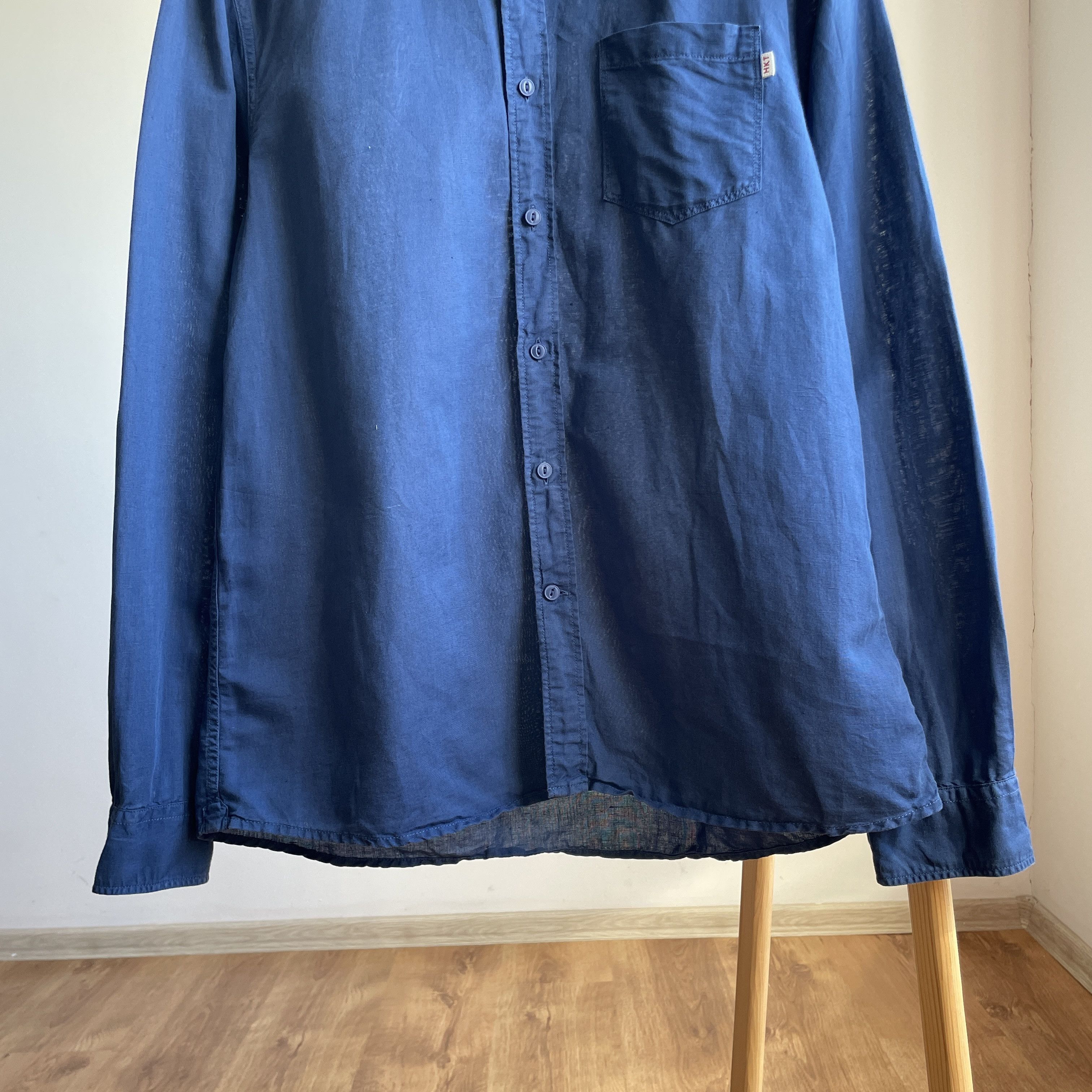 Hackett Hackett HKT Linen Slim Fit Shirt Size L Size US L / EU 52-54 / 3 - 4 Thumbnail