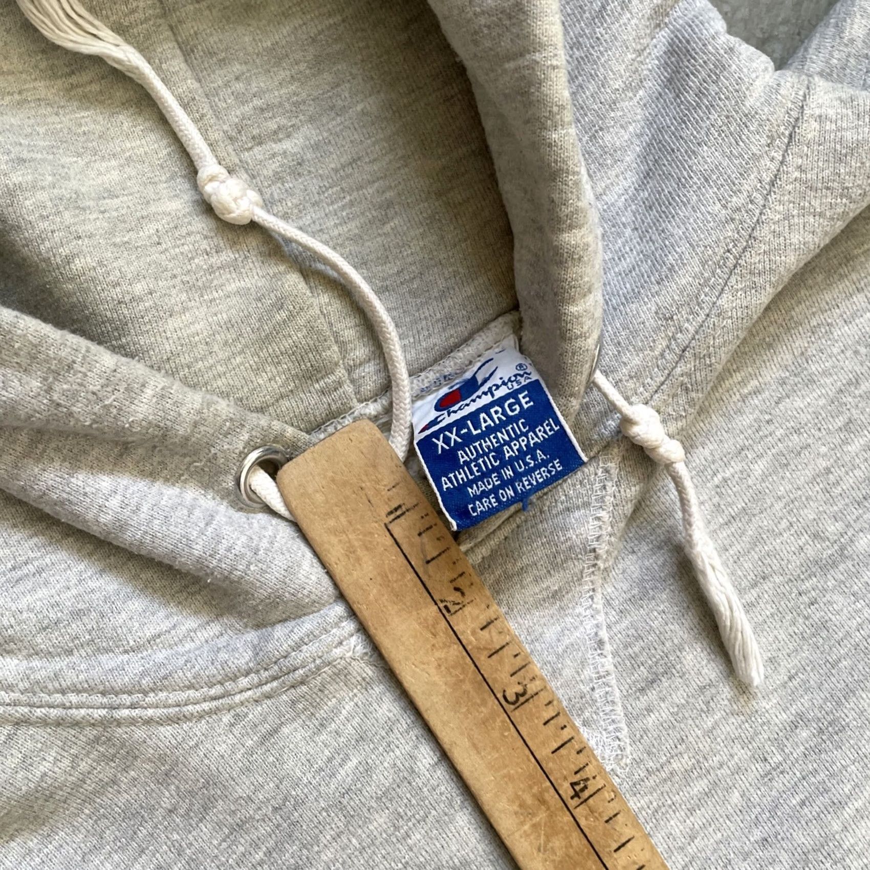 Champion VINTAGE Champion Hoodie 2XL Gray USA 90s Heavy Cotton Pullover Sweatshirt Size US XXL / EU 58 / 5 - 5 Thumbnail