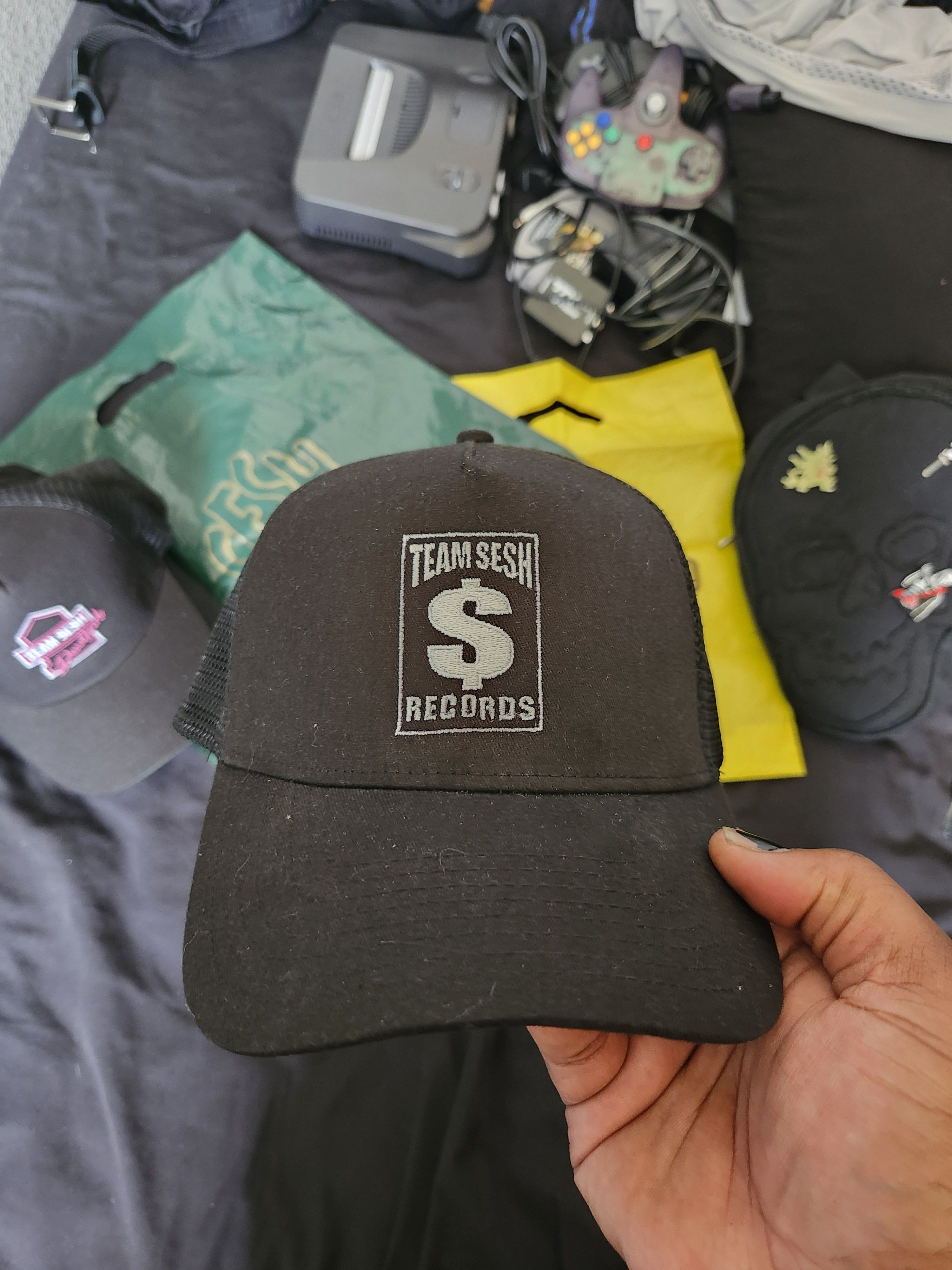 TeamSESH TEAMSESH RECORDS TRUCKER HAT Size ONE SIZE - 1 Thumbnail