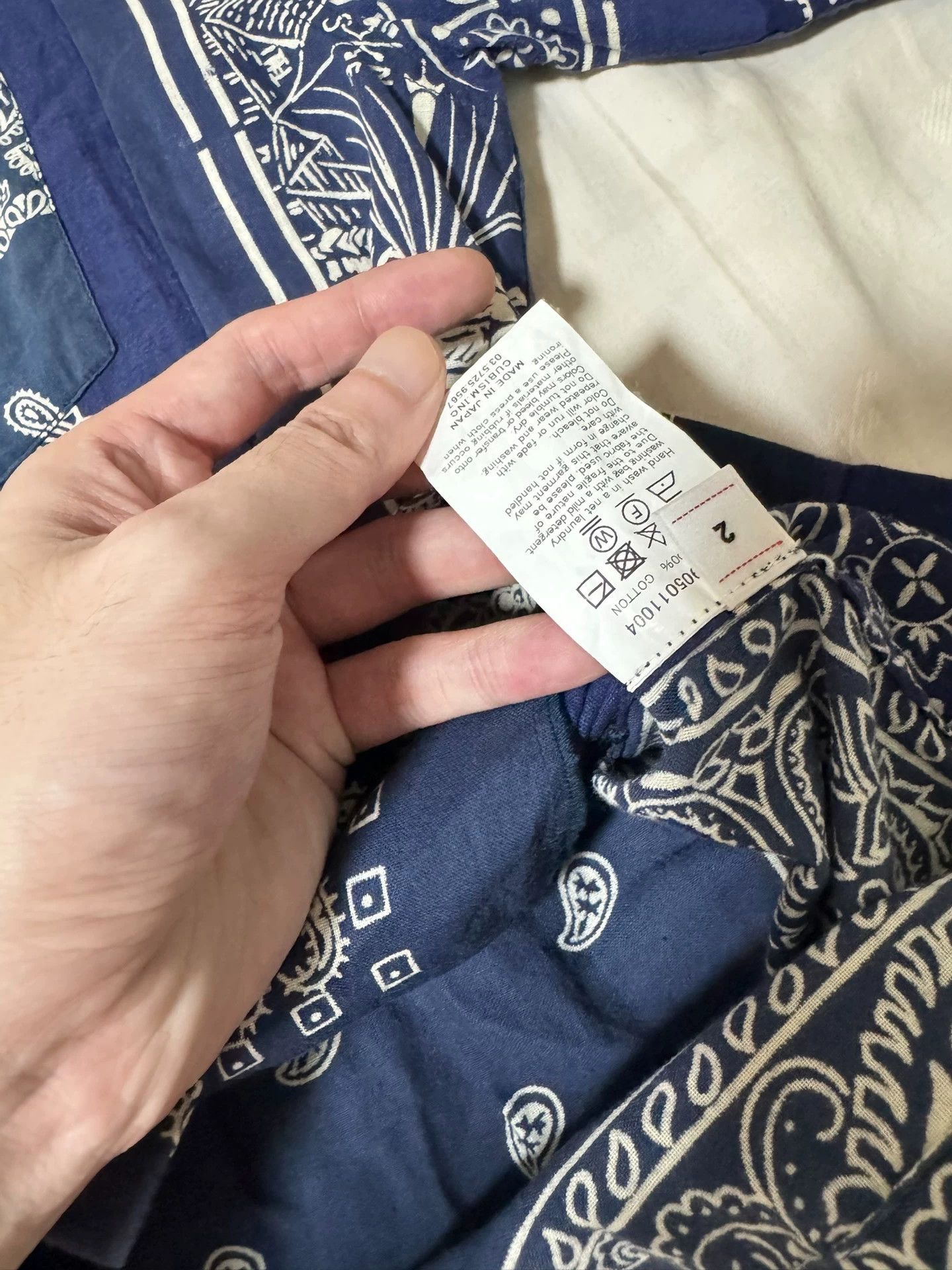 Visvim visvim 21ss ict wallis kofu shirt mud-dyed kente floral blue M Size US M / EU 48-50 / 2 - 6 Thumbnail