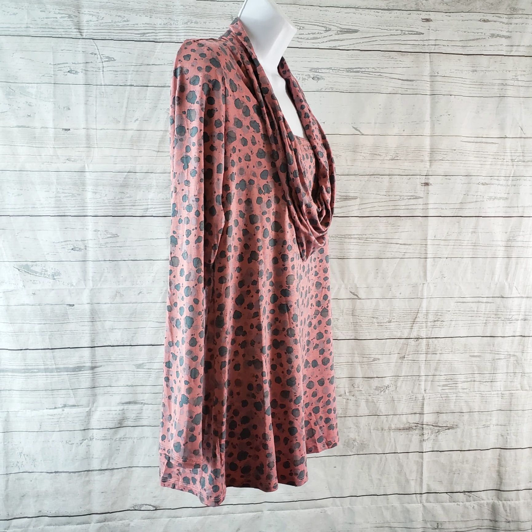 Vintage LOGO by Lori Goldstein Womens Blouse XS Pink Long Sleeve Cowl Neck Pullover Size XS / US 0-2 / IT 36-38 - 3 Thumbnail