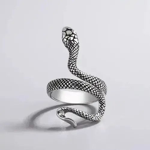 VIBE Sterling Silver Snake Rings Size ONE SIZE - 1 Thumbnail