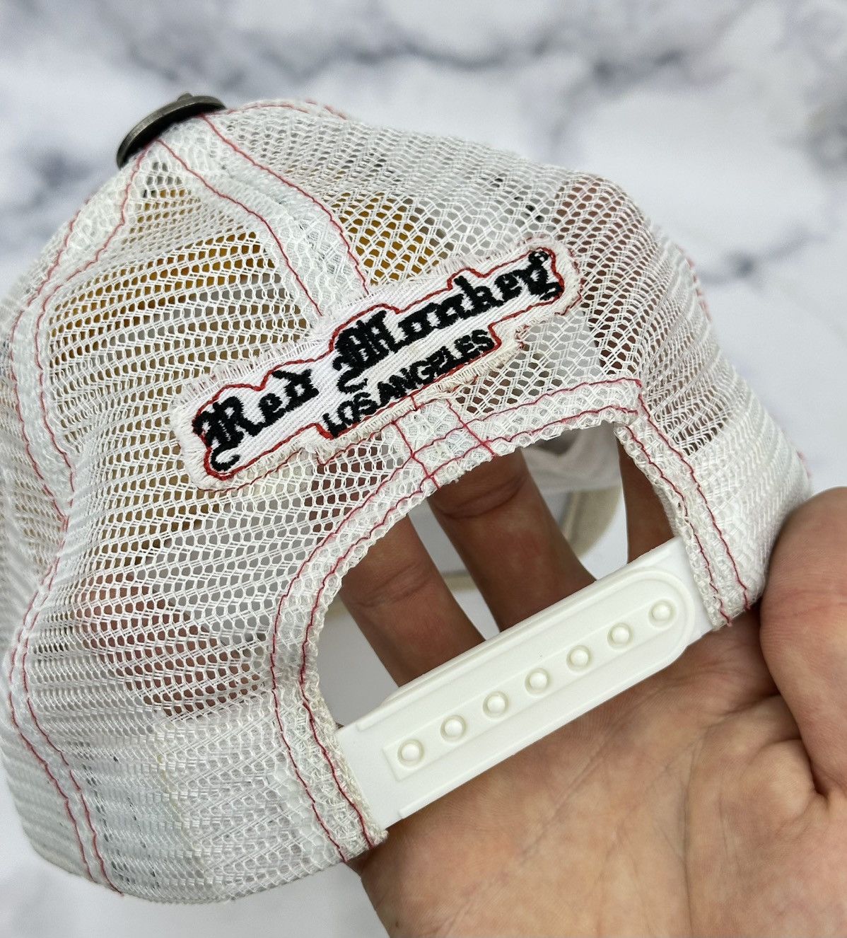 Ed Hardy Vtg Ed Hardy x Red Monkey Trucker Hat Plaid Tattoo Y2K Cap Size ONE SIZE - 5 Thumbnail