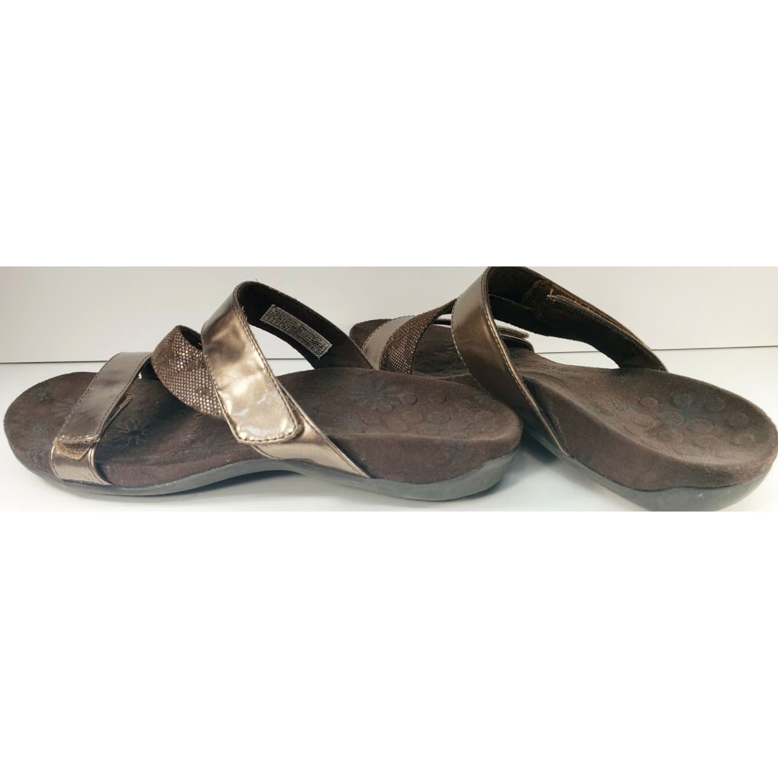 Vionic Vionic Jodie Sandals Flip Flops Boho Comfy Women's Sz 8M Brown Metallic ECU Size US 8 / IT 38 - 7 Thumbnail