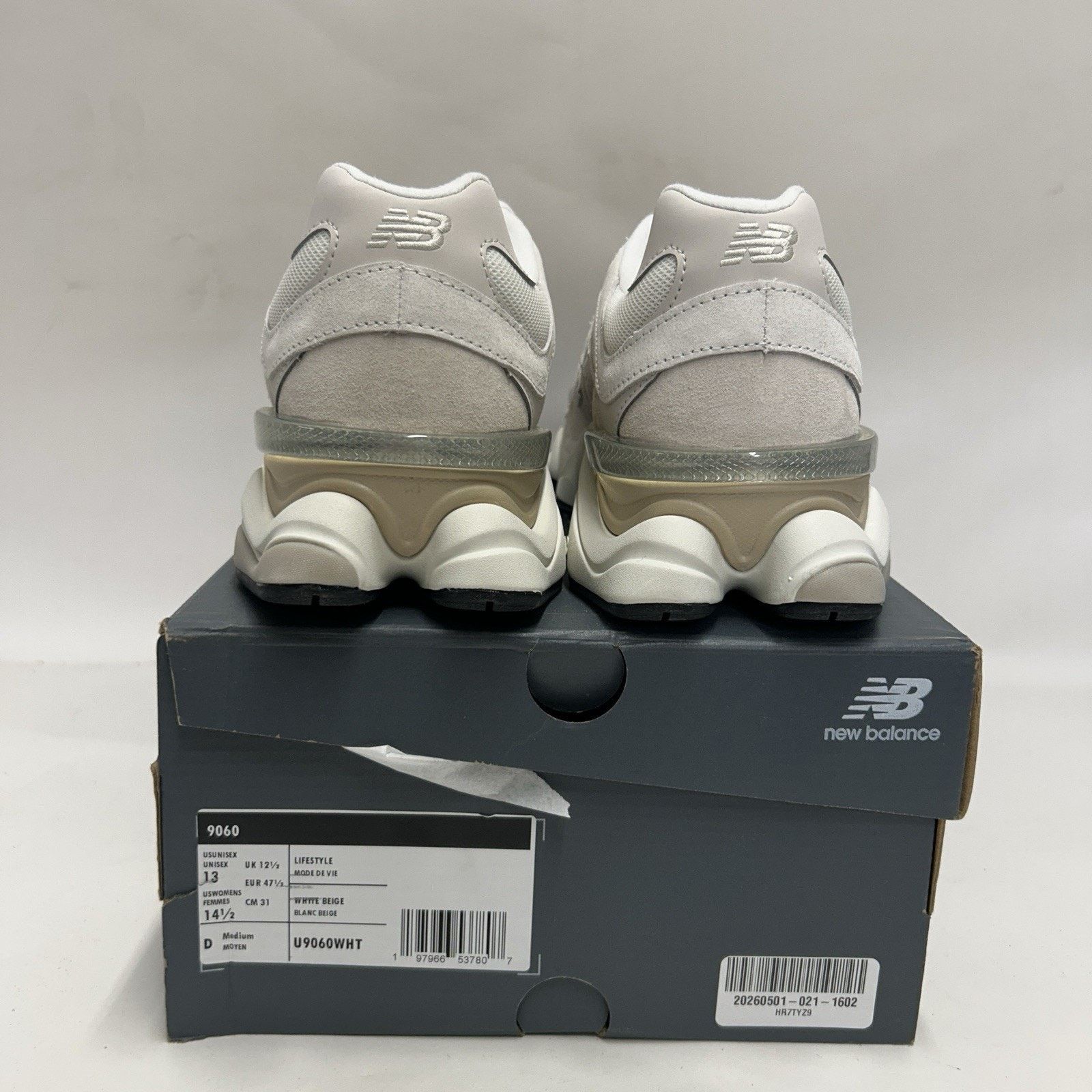 New Balance New Balance 9060 “Sea Salt Moonbeam” U9060WHT Size US 13 / EU 46 - 4 Thumbnail