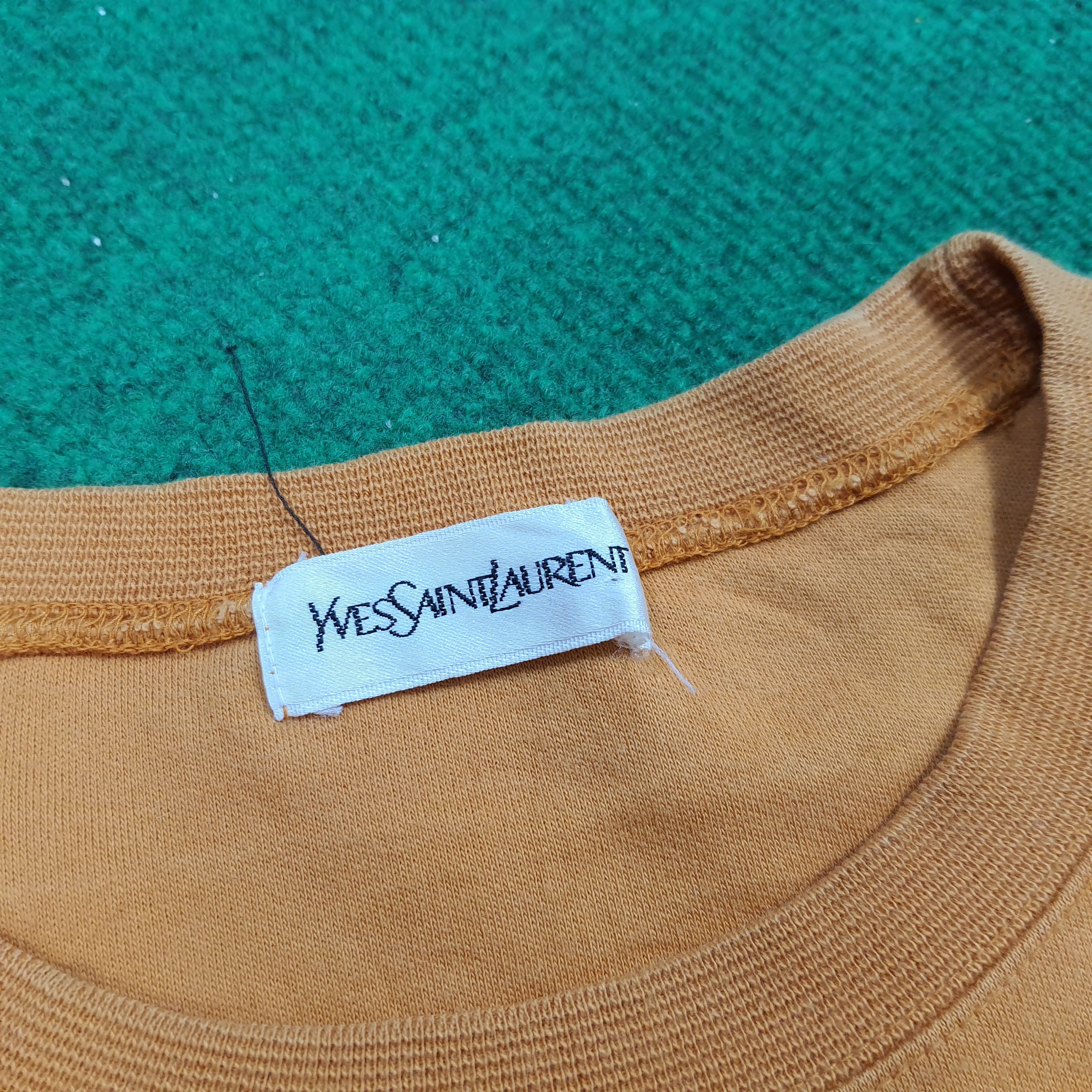 Vintage × Yves Saint Laurent Vintage Yves Saint Laurent Spell Out Embroidery Tshirt Size US L / EU 52-54 / 3 - 3 Thumbnail