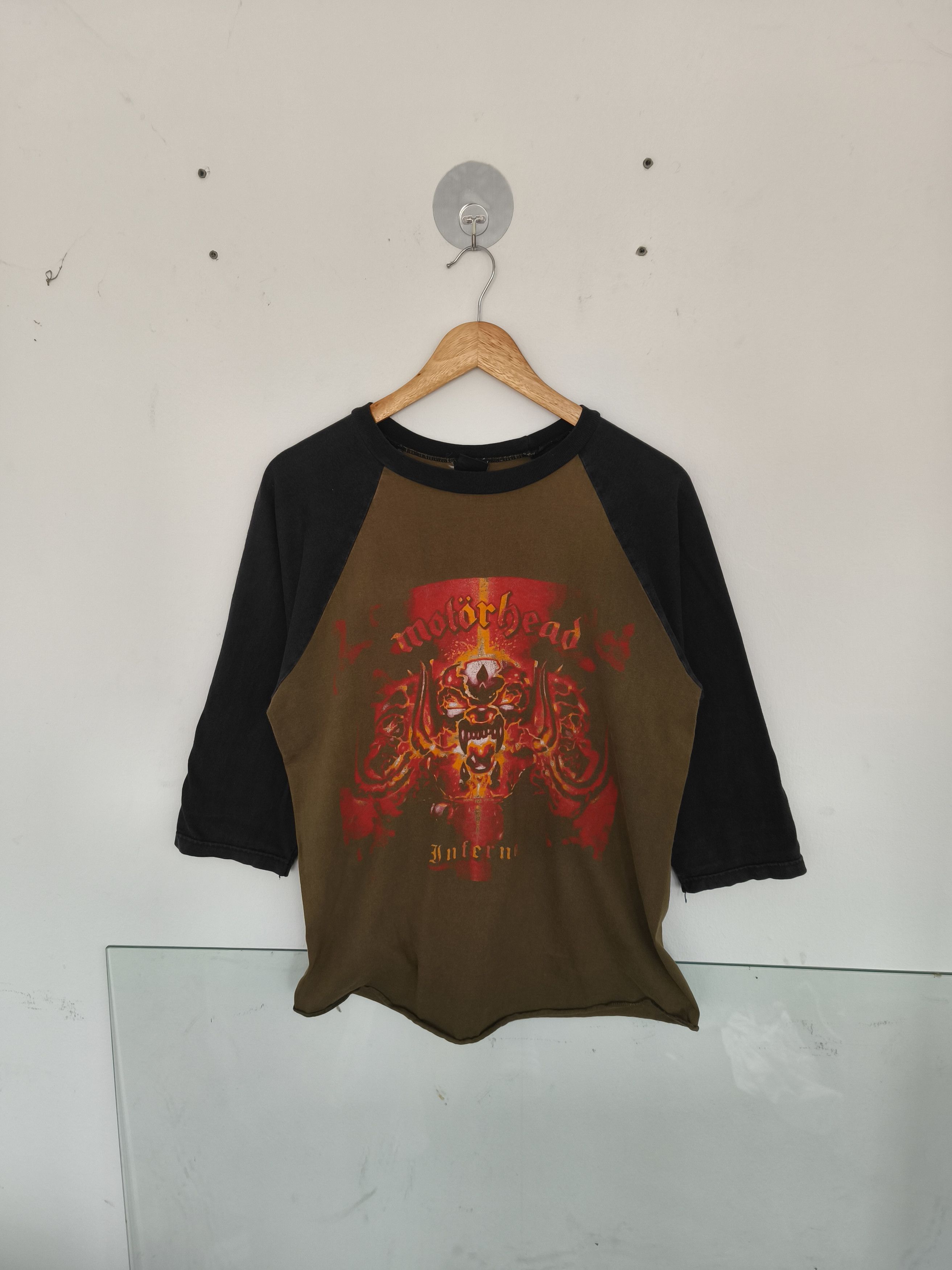 Band Tees × Vintage Vintage Bootleg Motorhead 'Inferno' Band 3Quarter Tee Size US M / EU 48-50 / 2 - 1 Thumbnail