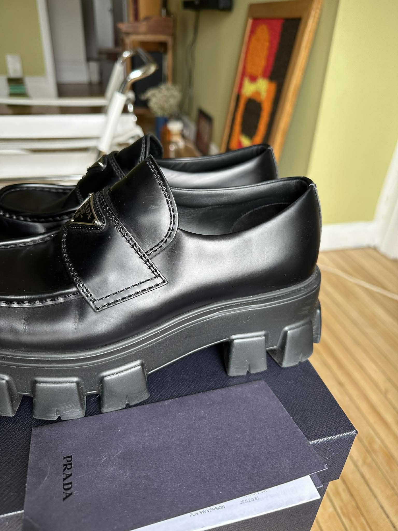 Prada Prada Monolith Brushed Leather Loafers Size US 7.5 / EU 40-41 - 12 Thumbnail