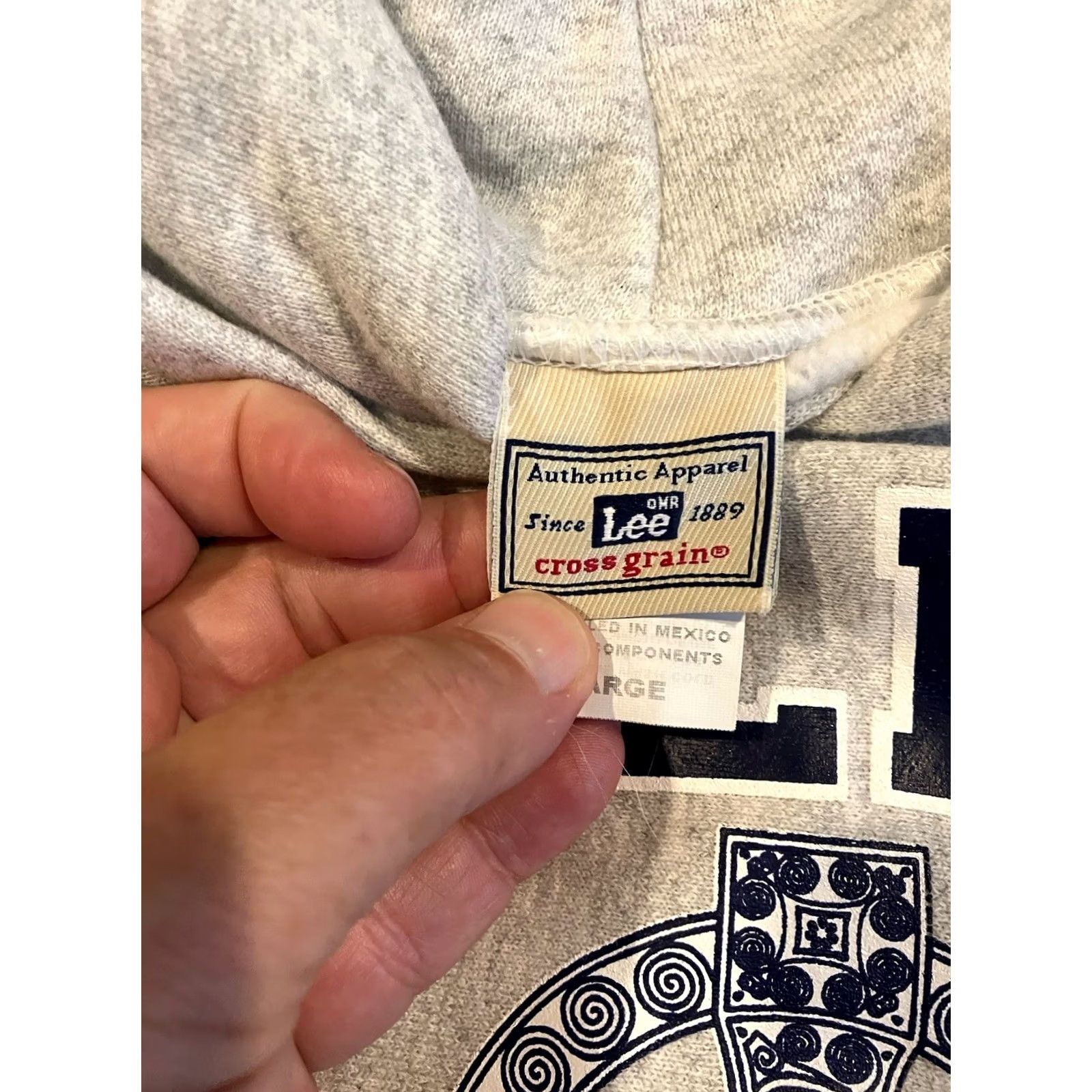 Lee VINTAGE Lee Molloy College Pipes and Drums Hoodie Sweatshirt Large L Gray Men Pullover Size US L / EU 52-54 / 3 - 4 Thumbnail
