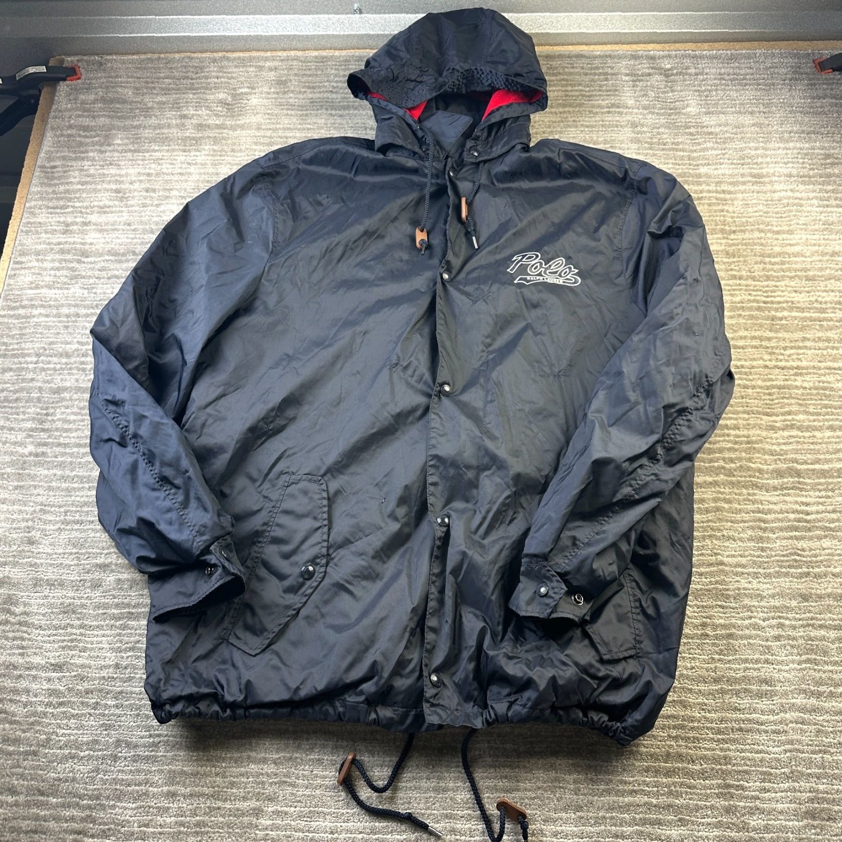 Polo Ralph Lauren VINTAGE Polo Ralph Lauren Jacket Mens XLT Extra Large Tall Coaches Hoodie Fleece Lined Size US XL / EU 56 / 4 - 2 Thumbnail