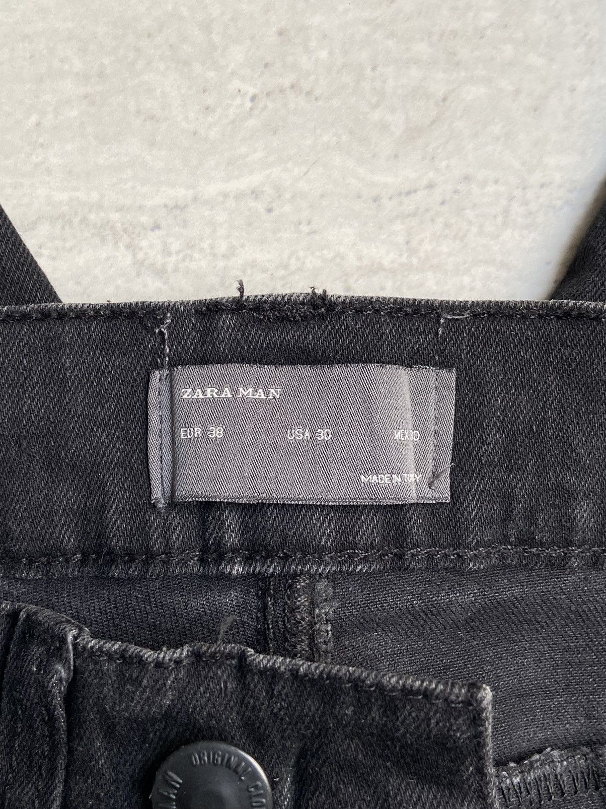Zara ZARA MAN Black Buttonfly Zip Denim Size US 28 / EU 44 - 14 Thumbnail