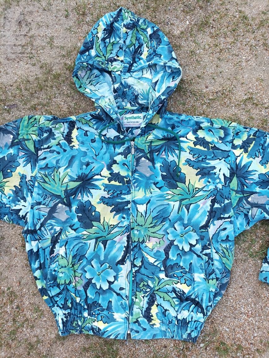 Japanese Brand × Vintage Zipper hoodie Full flower tye Die design Size L / US 10 / IT 46 - 5 Thumbnail