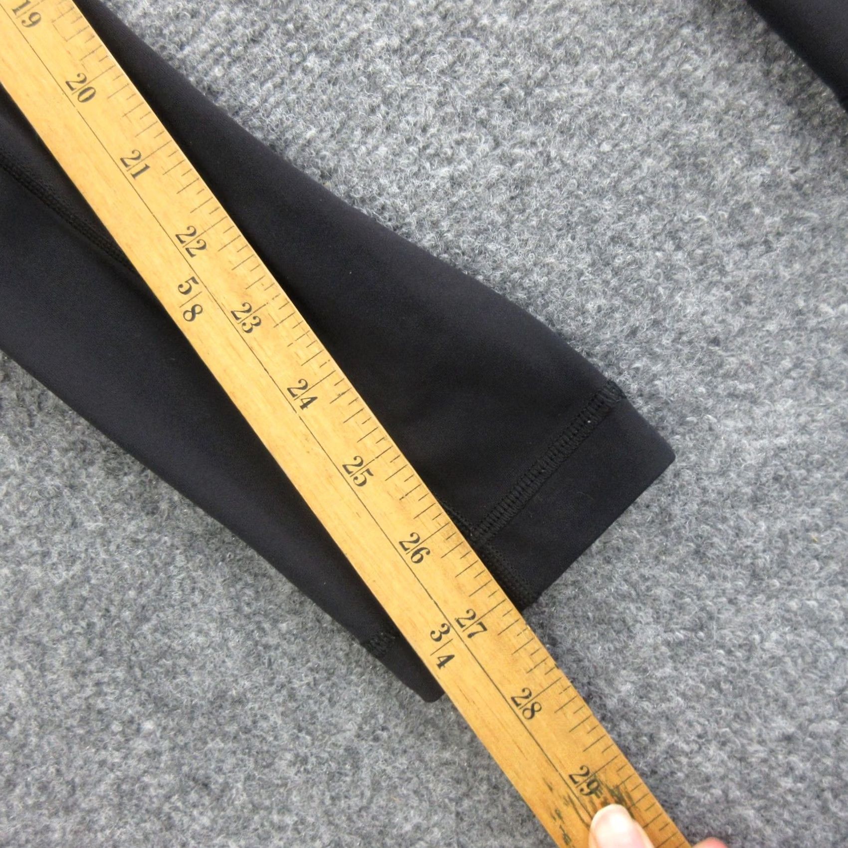 Lululemon Lululemon Womens Black High Rise Yoga Leggings Pockets LW5A7S P60 Pants 4 Size 27" / US 4 / IT 40 - 3 Thumbnail