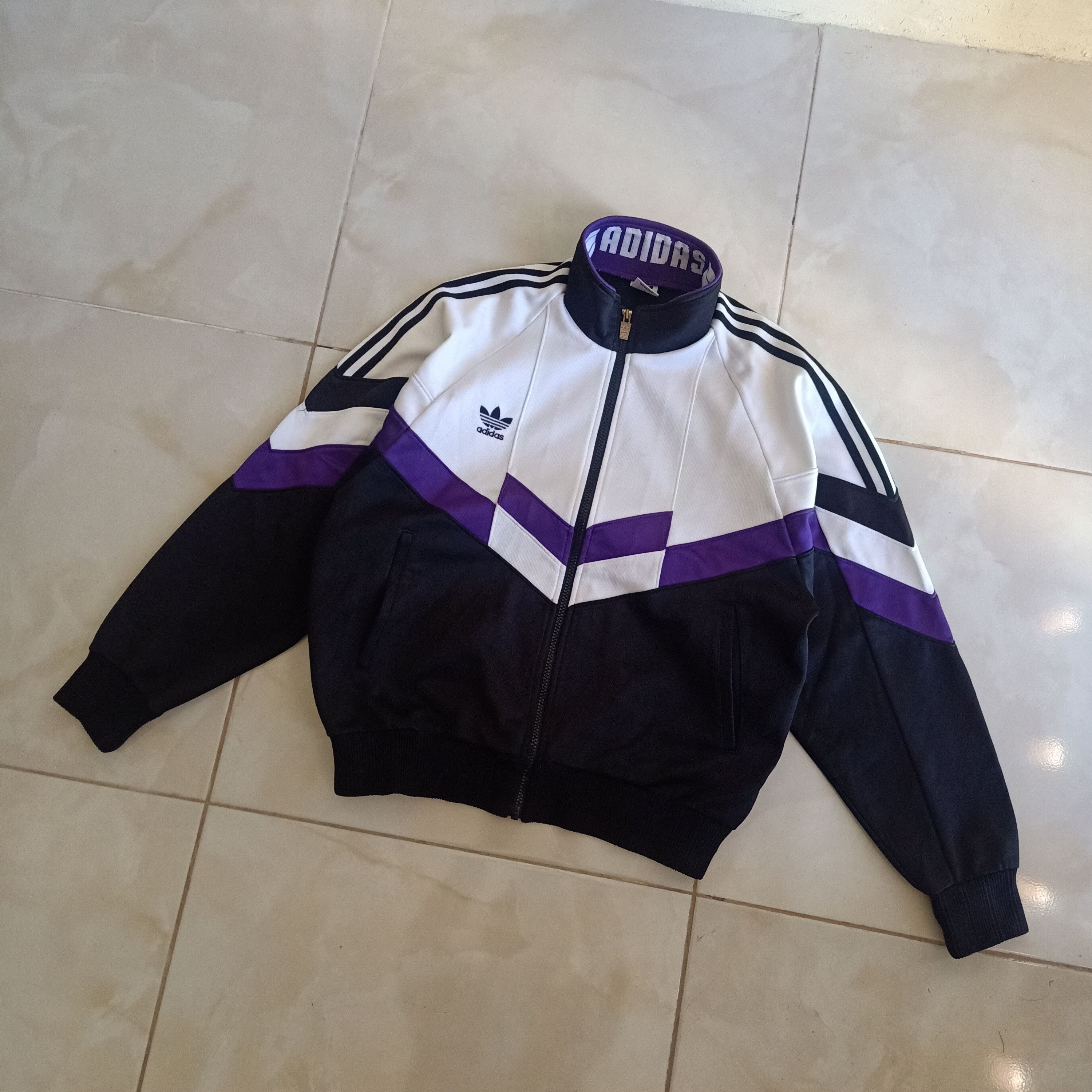 image of Vintage Adidas By Descente Zipper Jacket Track, Men's (Size Medium)