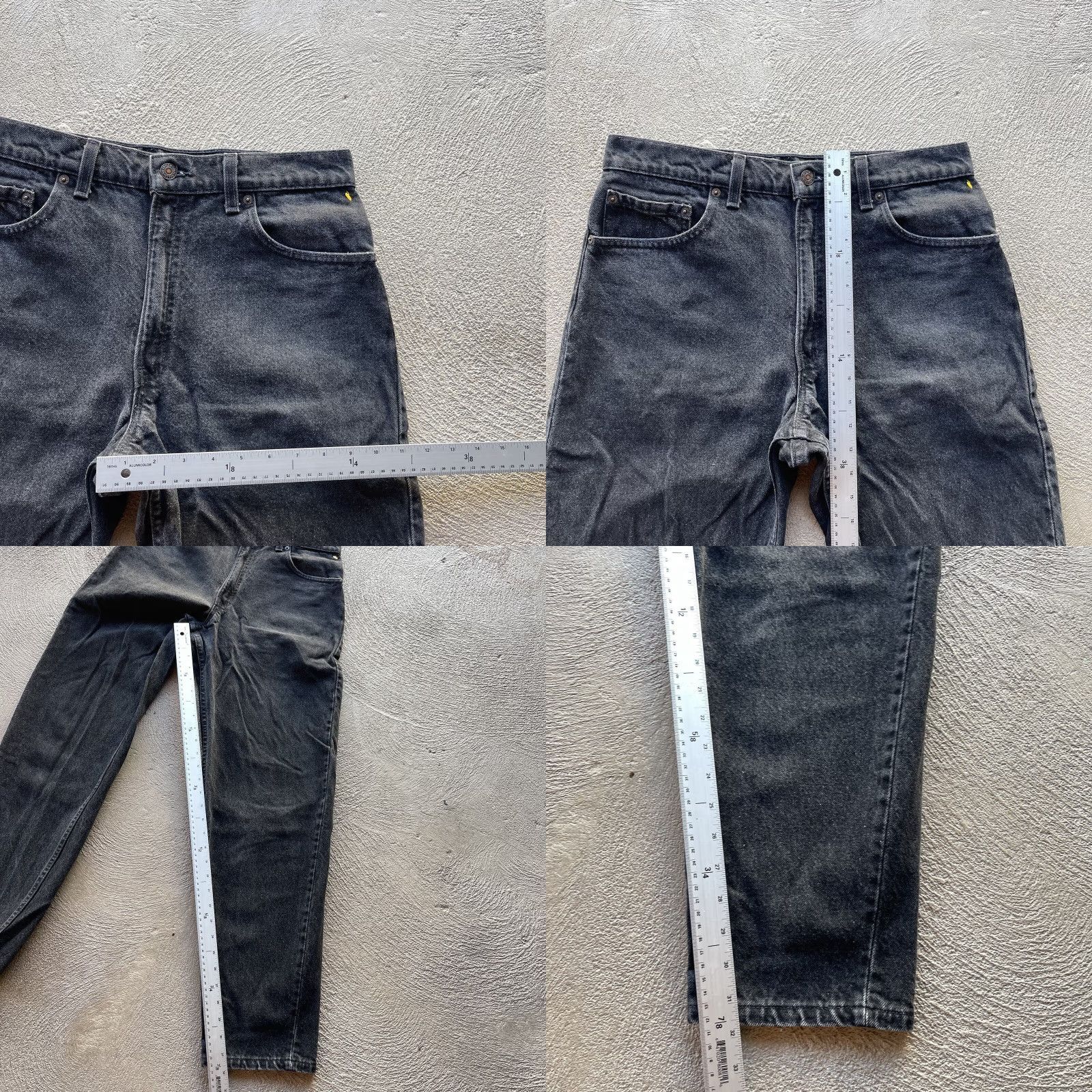 Levi's VINTAGE Levi's Jeans Mens 32x32 550 Relaxed Straight Denim Black 90s Logo Embroidered Mens American Western 32 Regular Men Size US 32 / EU 48 - 8 Thumbnail