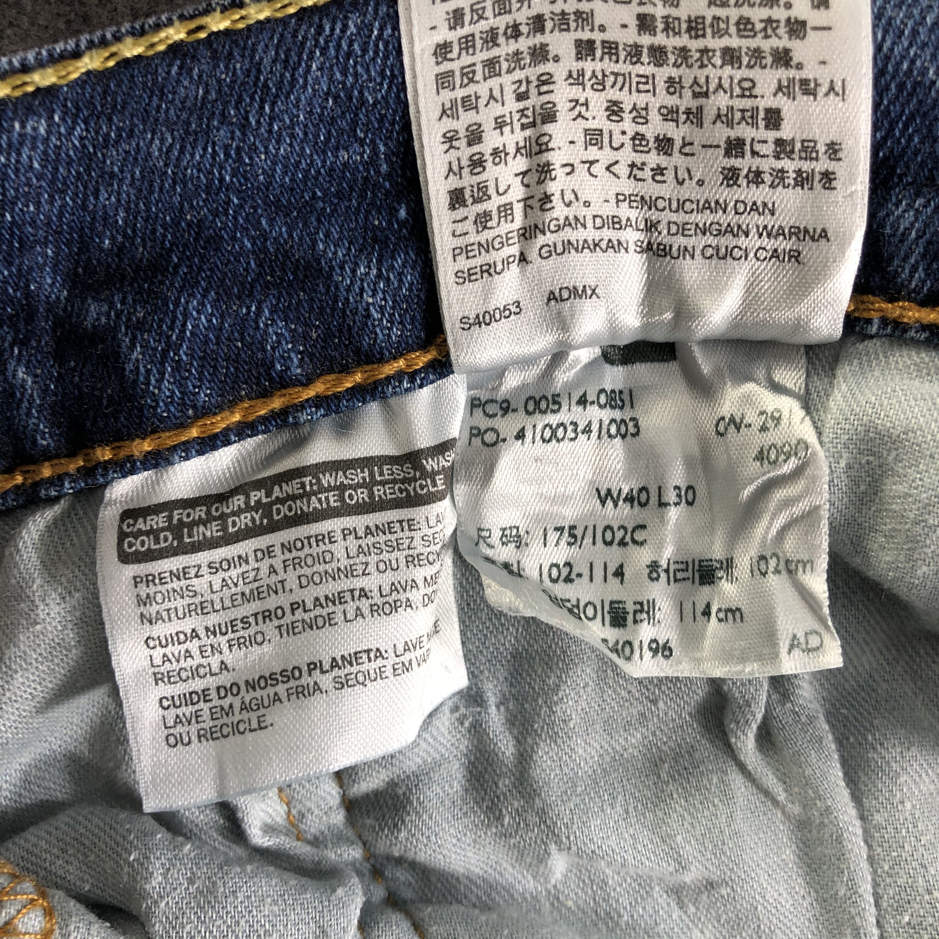 Levi's Vintage Blue Wash Levis 514 Jeans-J4320 Size US 40 / EU 56 - 11 Thumbnail