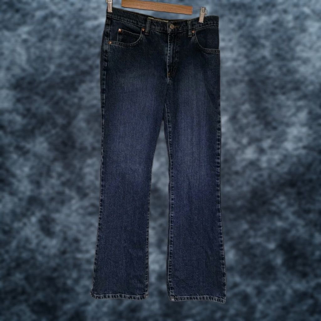 Vintage VINTAGE Paris Blues Jeans Women Bootcut 31.5in 28WAist Blue Denim Distressed Embroidered 7 Regular X-YK Good Condition Size 28" / US 6 / IT 42 - 1 Thumbnail