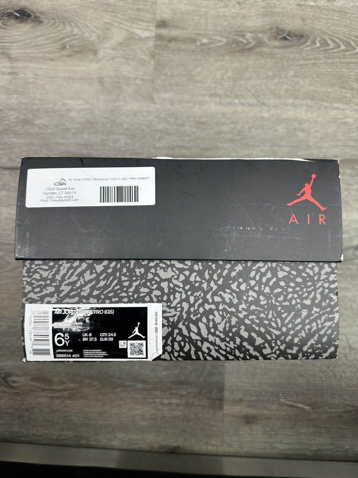 Jordan Brand Air Jordan 3 “Georgetown” (2021) **PRE-OWNED** Size US 6.5 / EU 39-40 - 8 Thumbnail